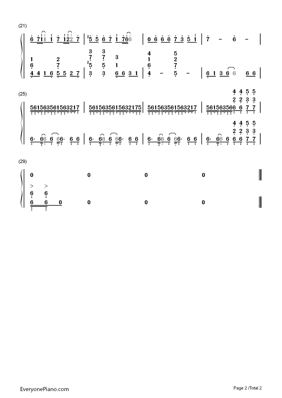 レゾンデートル钢琴简谱_数字双手_Nightmare(ナイトメア)