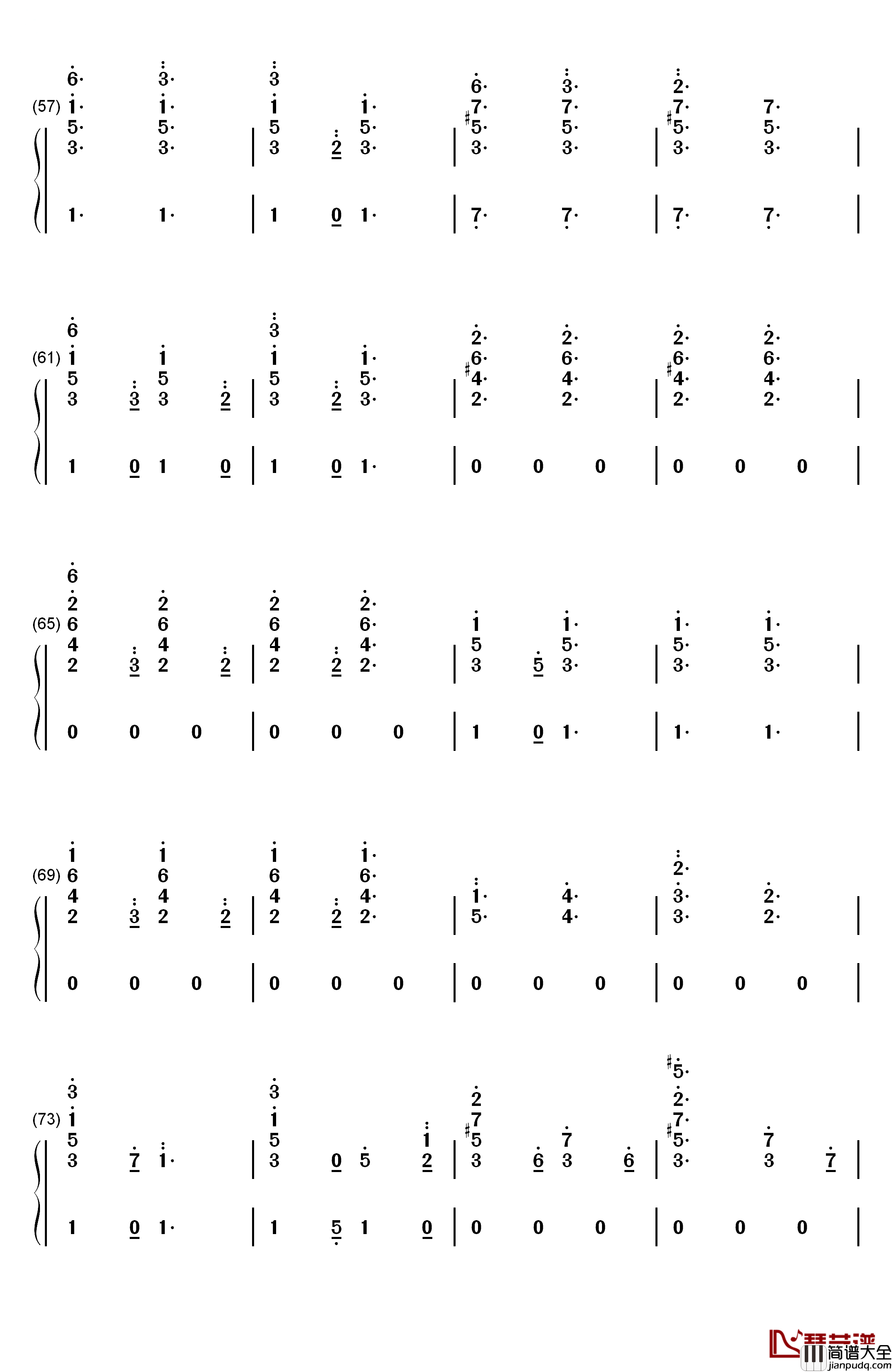 Candy_Cane_Lane钢琴简谱_数字双手_Sia