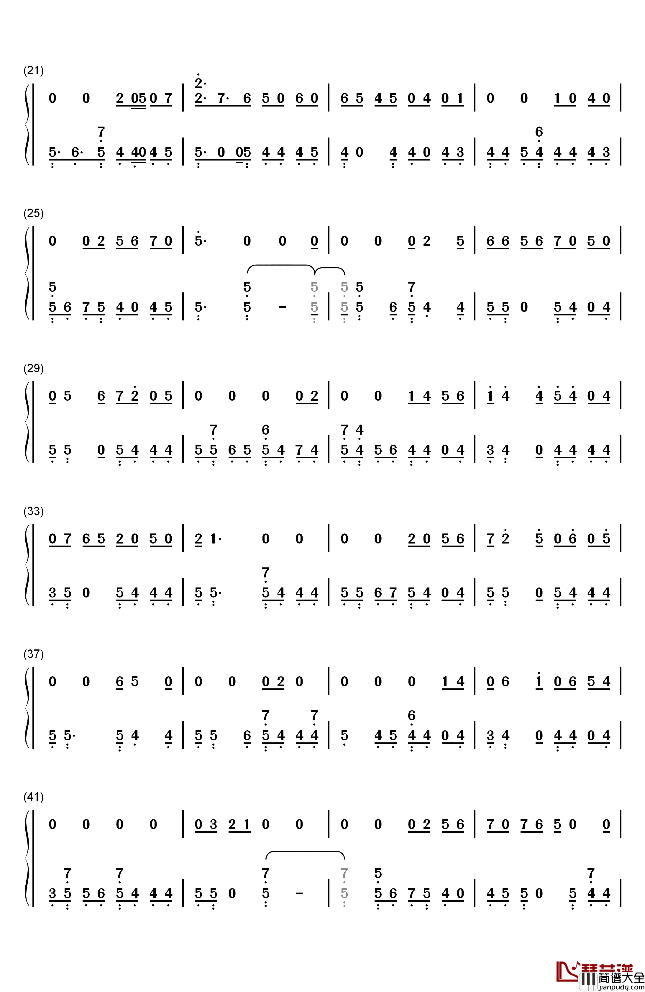 Nervous钢琴简谱_数字双手_Shawn_Mendes