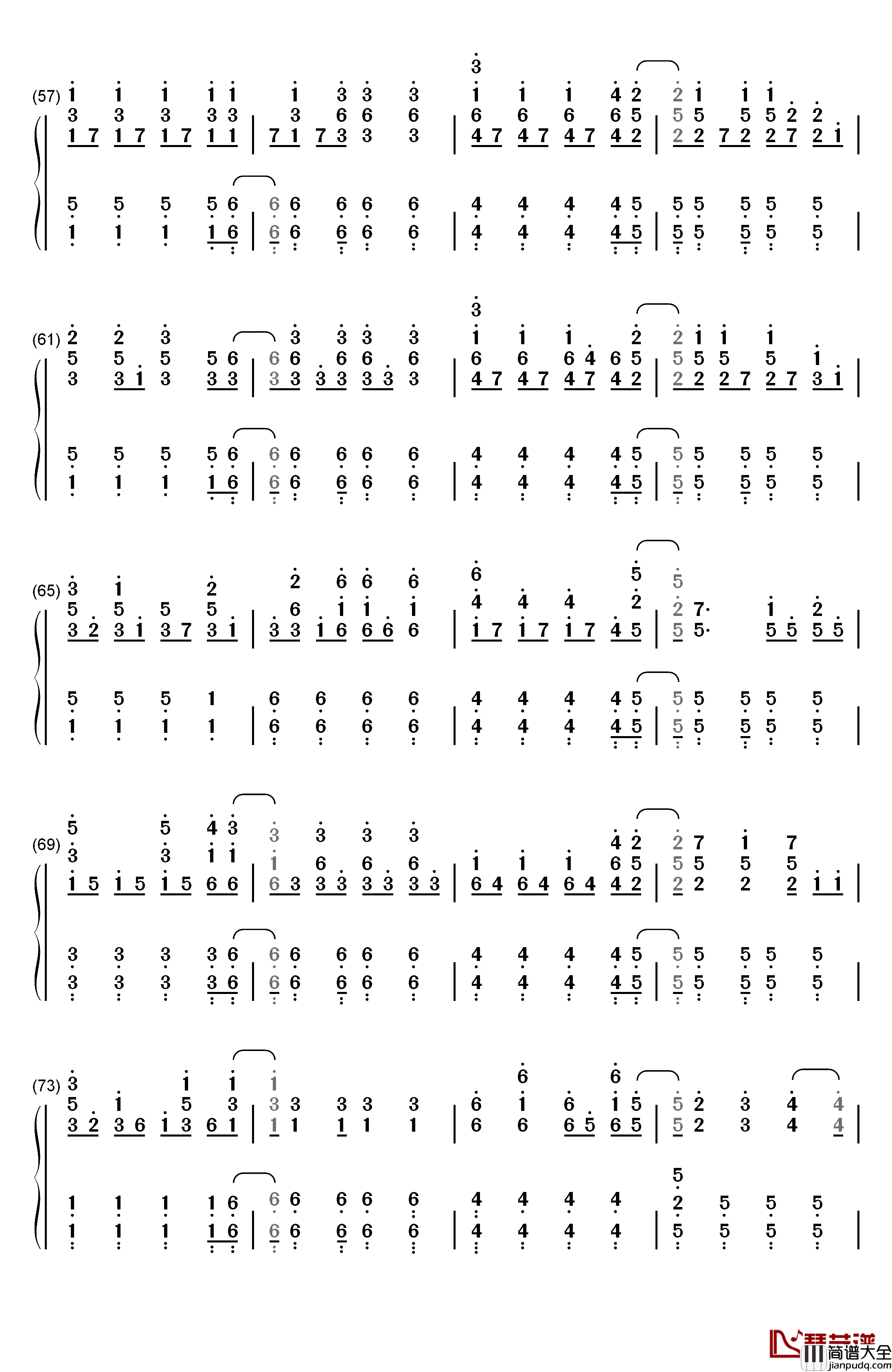 Viva_la_Vida钢琴简谱_数字双手_ColdPlay