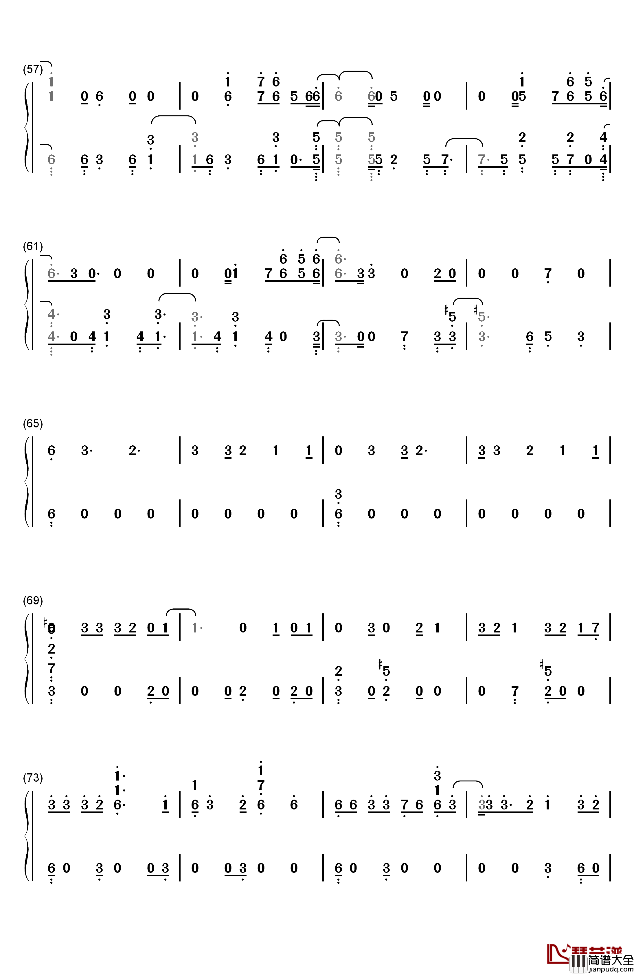 Airplane_pt._2钢琴简谱_数字双手_防弹少年团