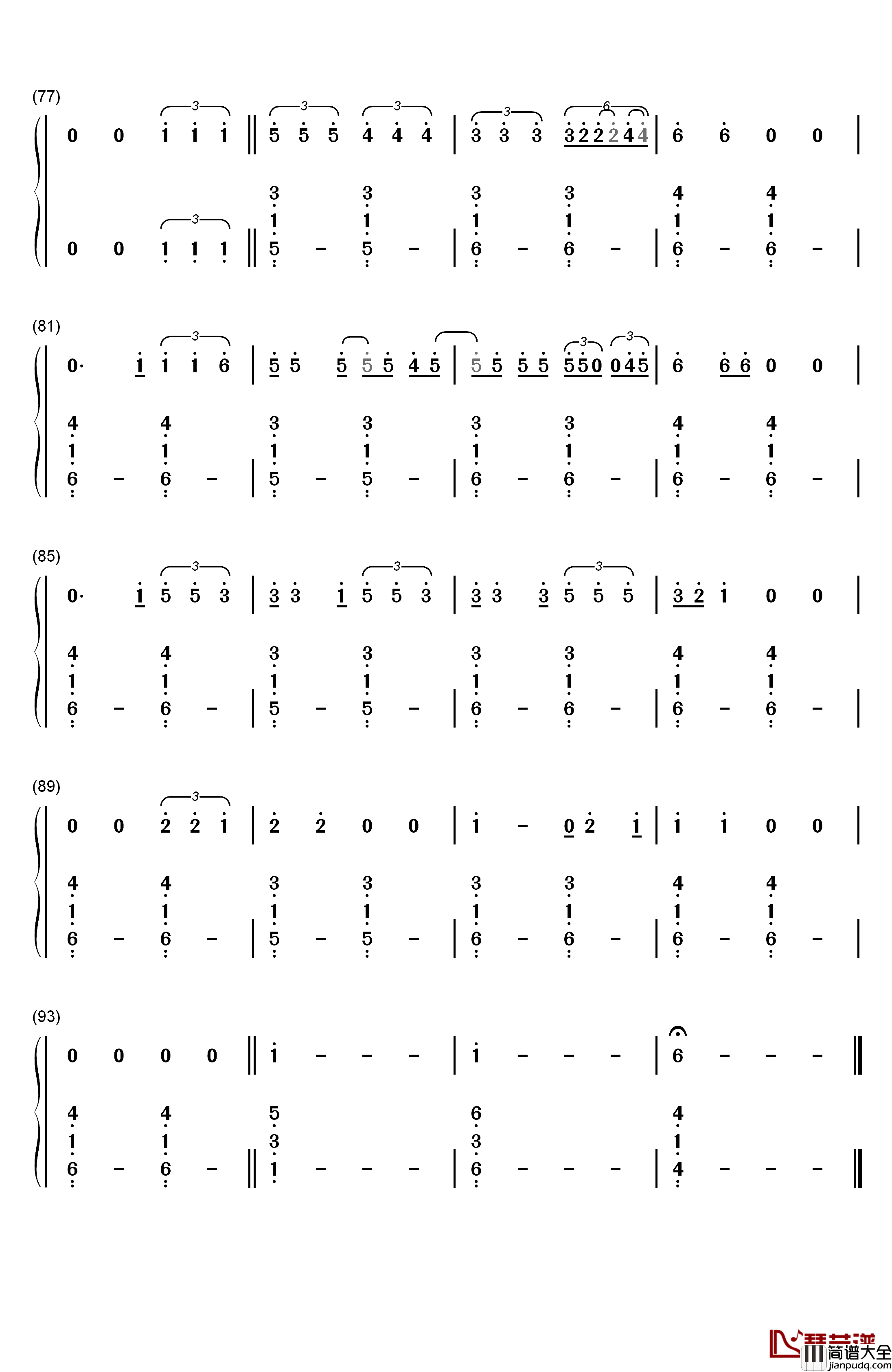 Adore钢琴简谱_数字双手_Amy_Shark