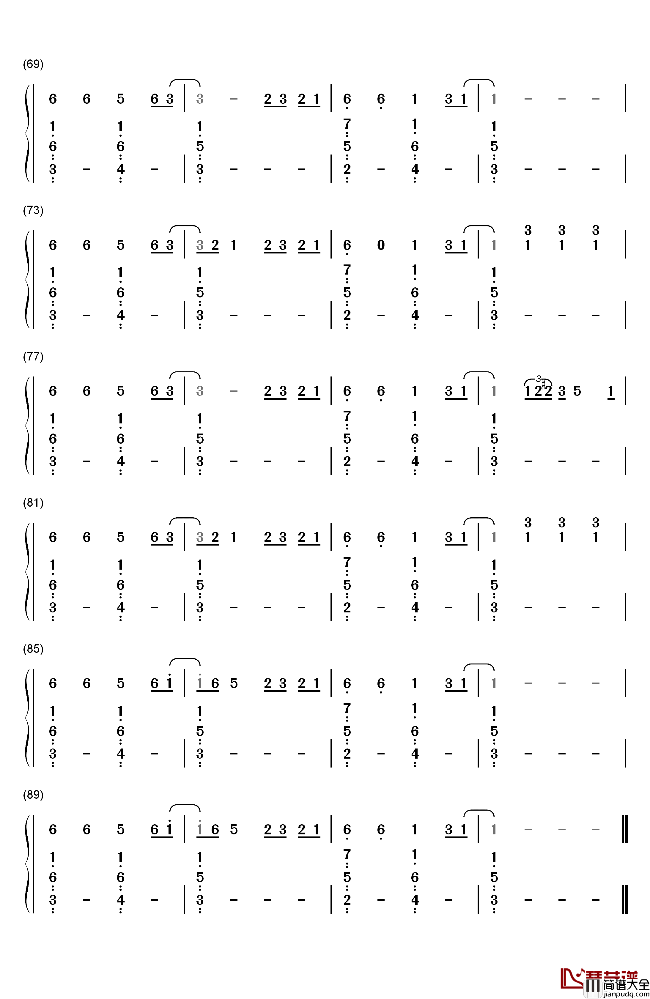 Ophelia钢琴简谱_数字双手_The_Lumineers