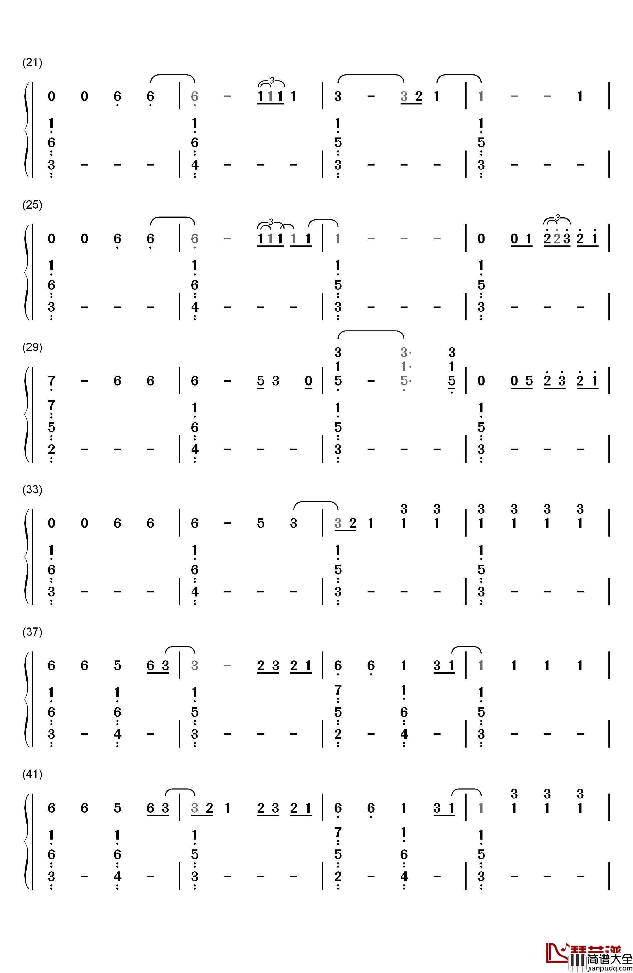 Ophelia钢琴简谱_数字双手_The_Lumineers