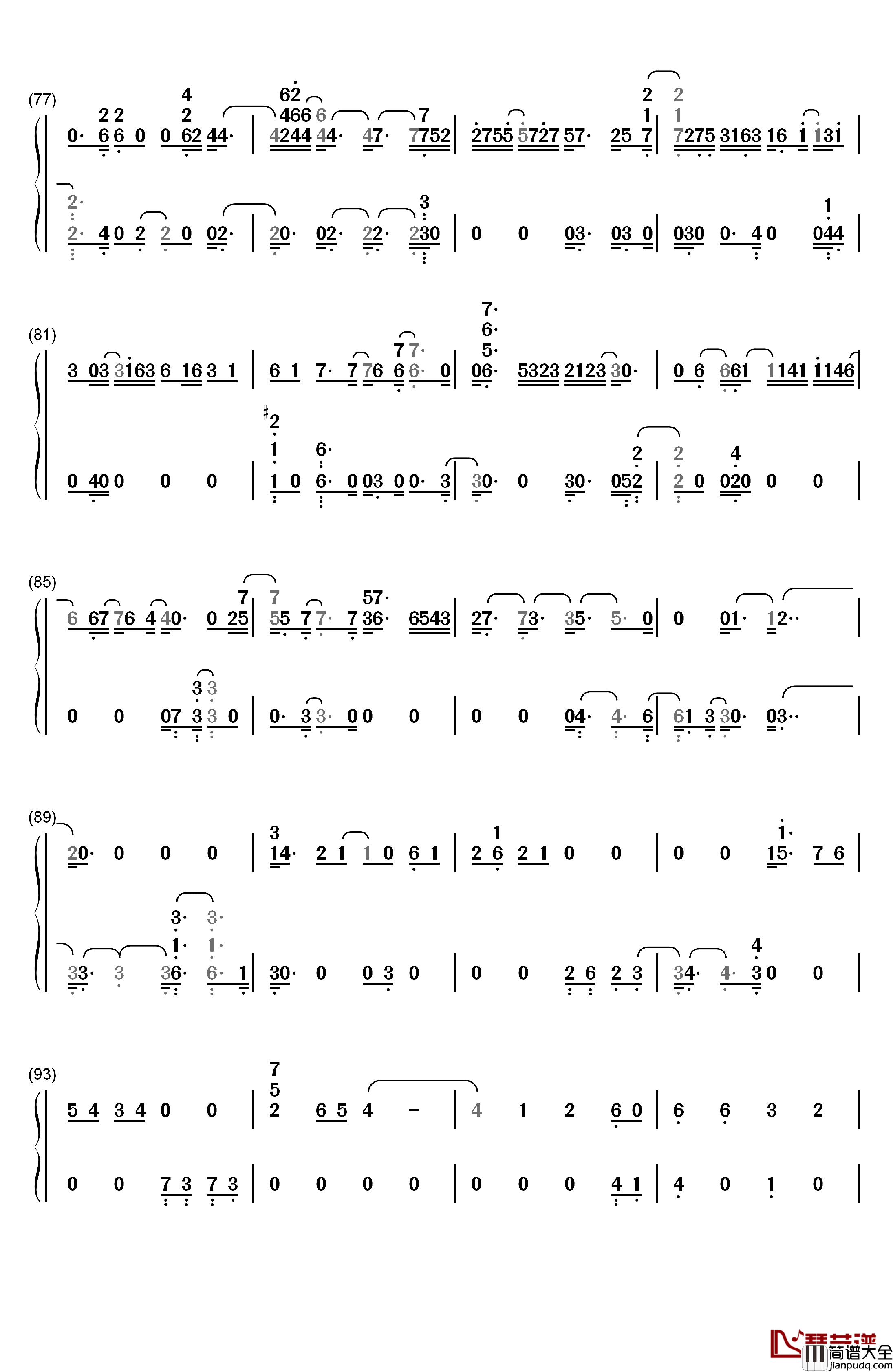 Stay_With_You钢琴简谱_数字双手_Cheat_Codes