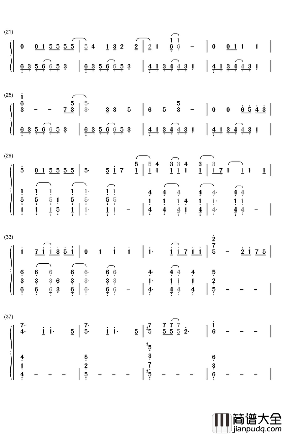 Challenge_the_GAME钢琴简谱_数字双手_REDMAN