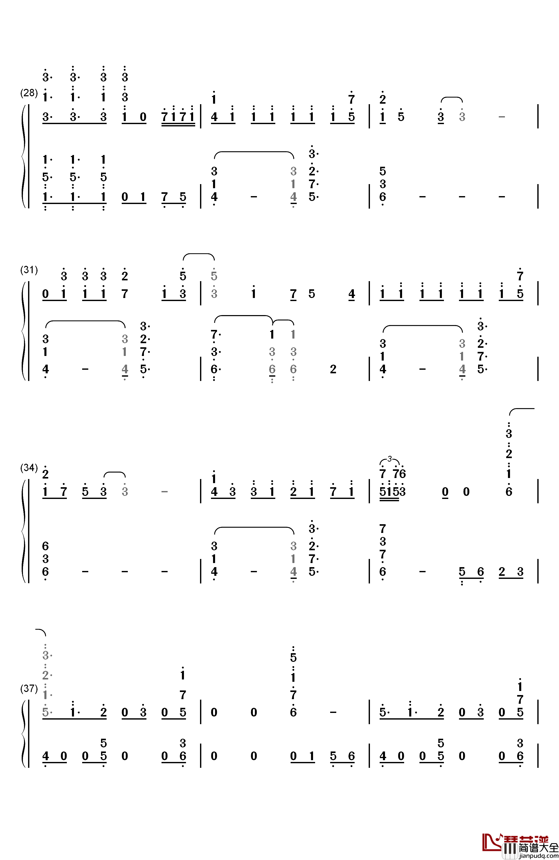 Katharsis钢琴简谱_数字双手_TK_from_凛冽时雨