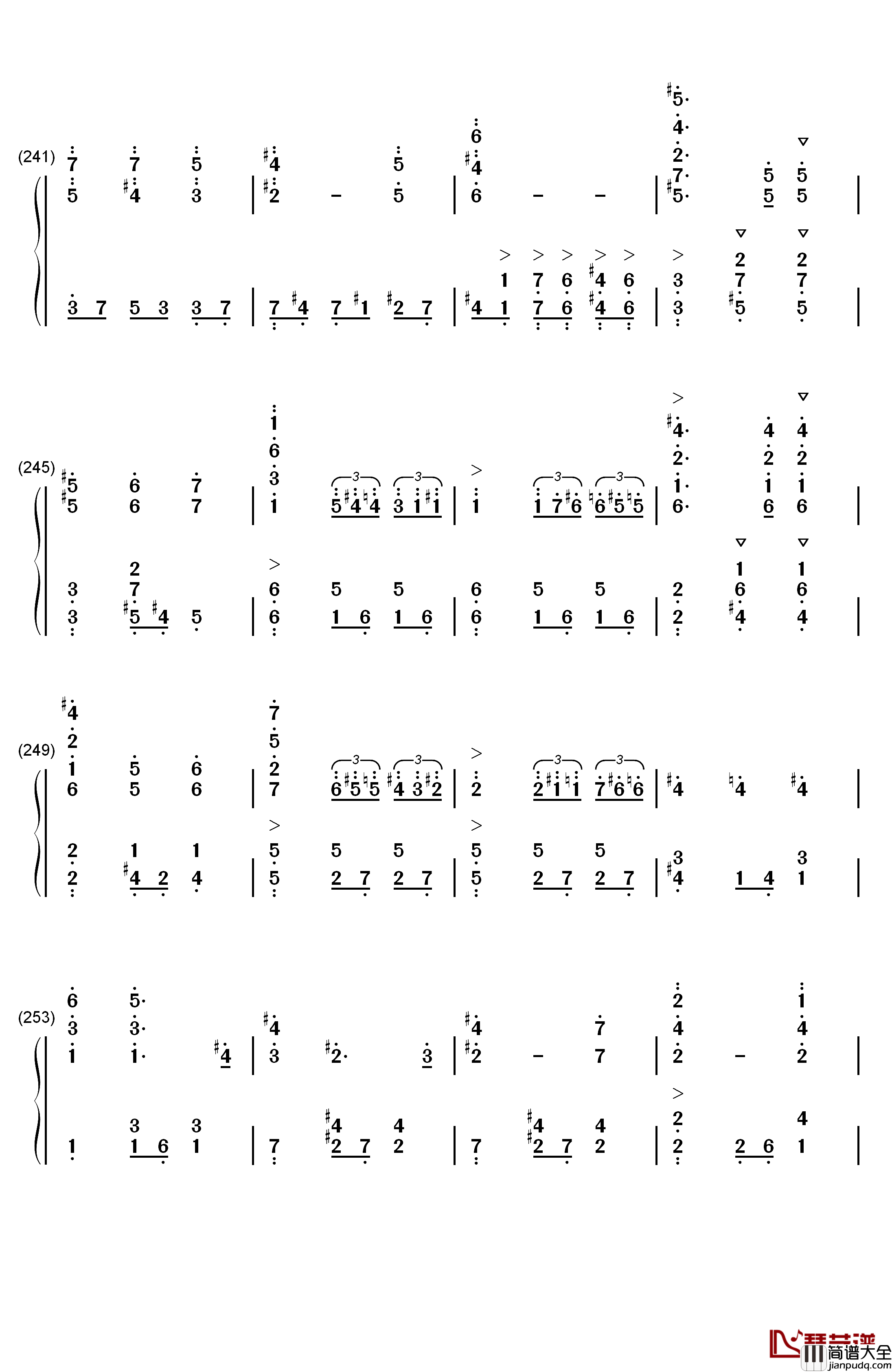 世界の約束钢琴简谱_数字双手_倍赏千惠子