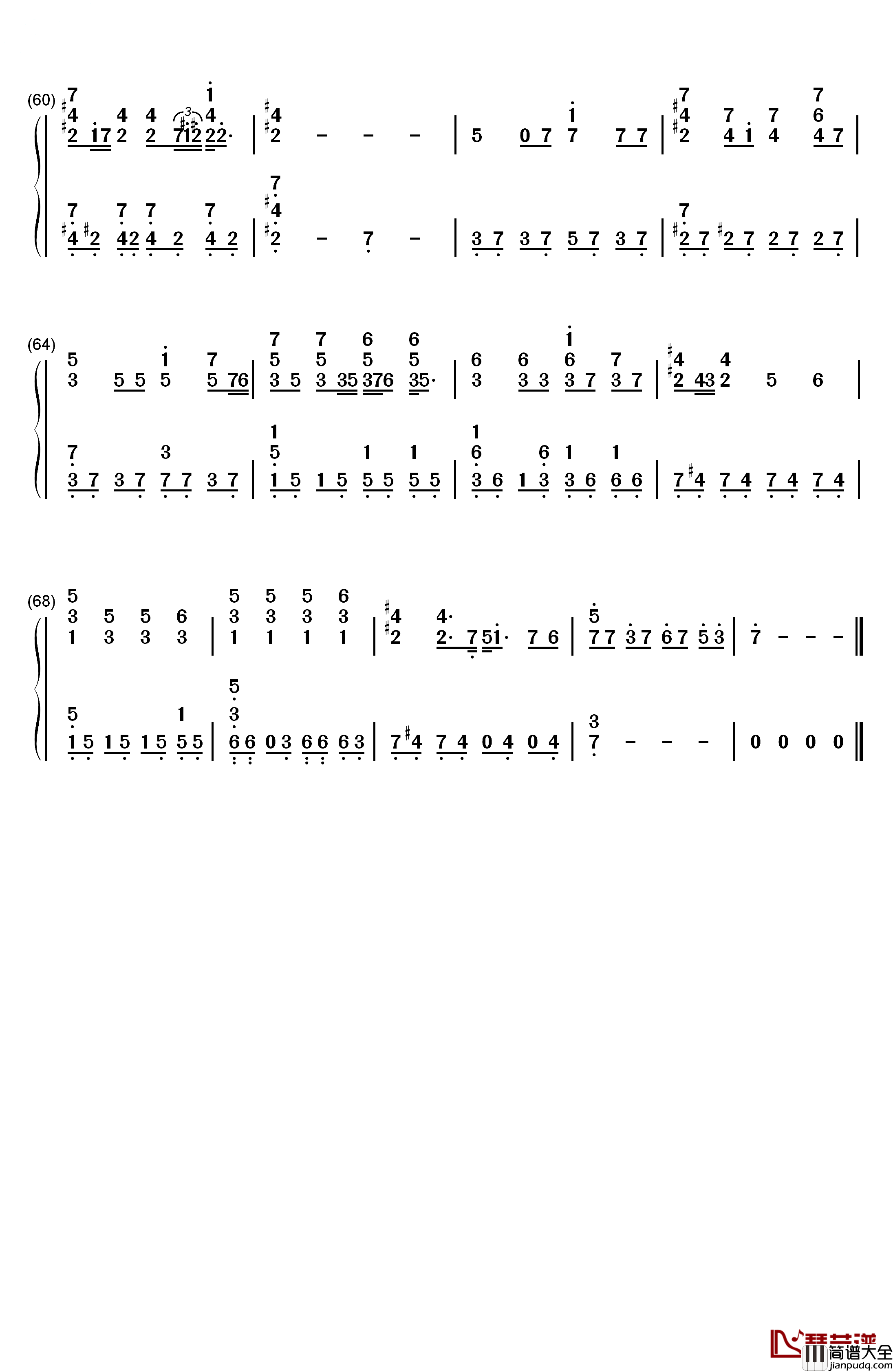 Hurt钢琴简谱_数字双手_Christina_Aguilera