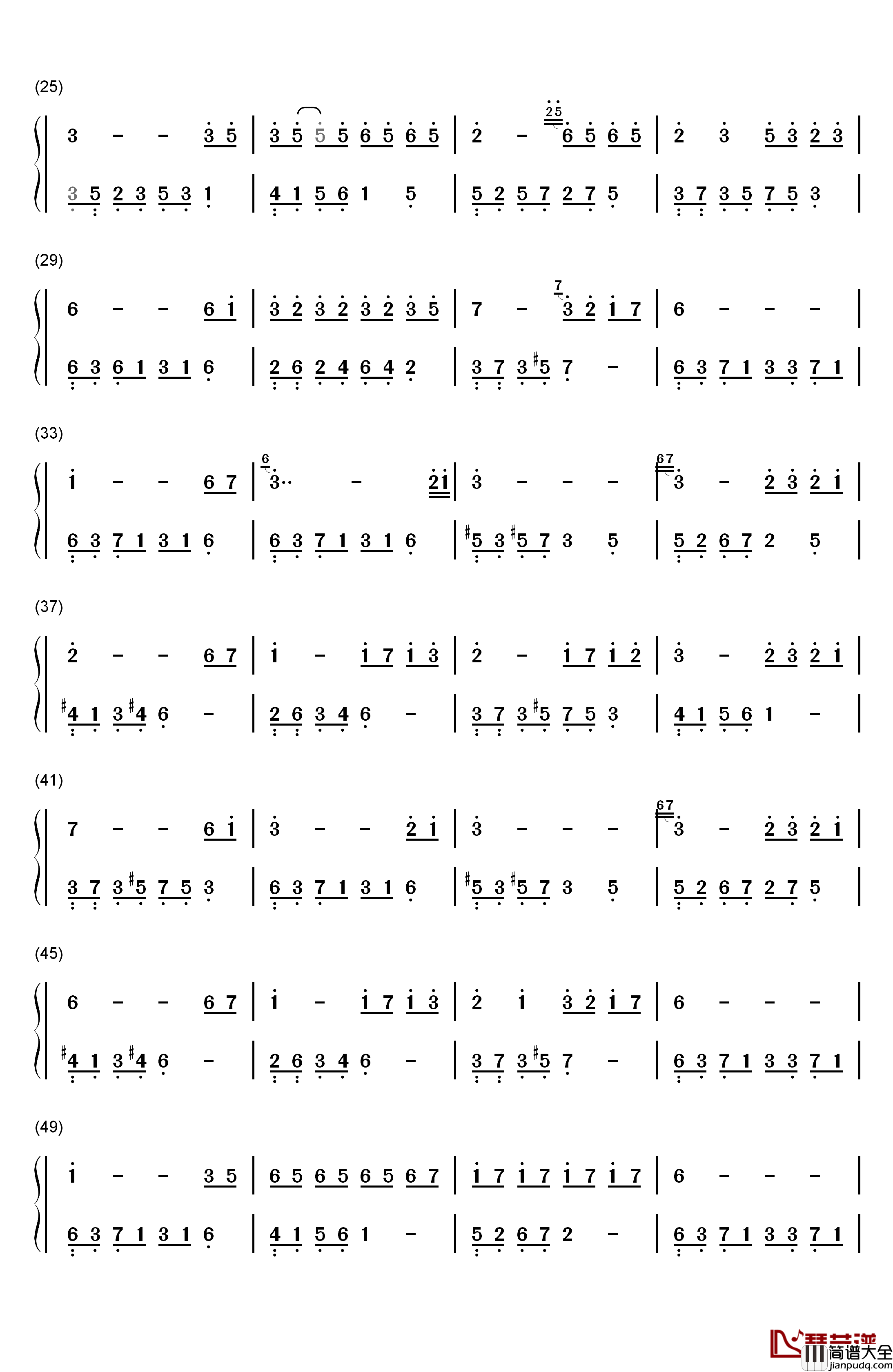 夜的钢琴曲_7钢琴简谱_数字双手_石进