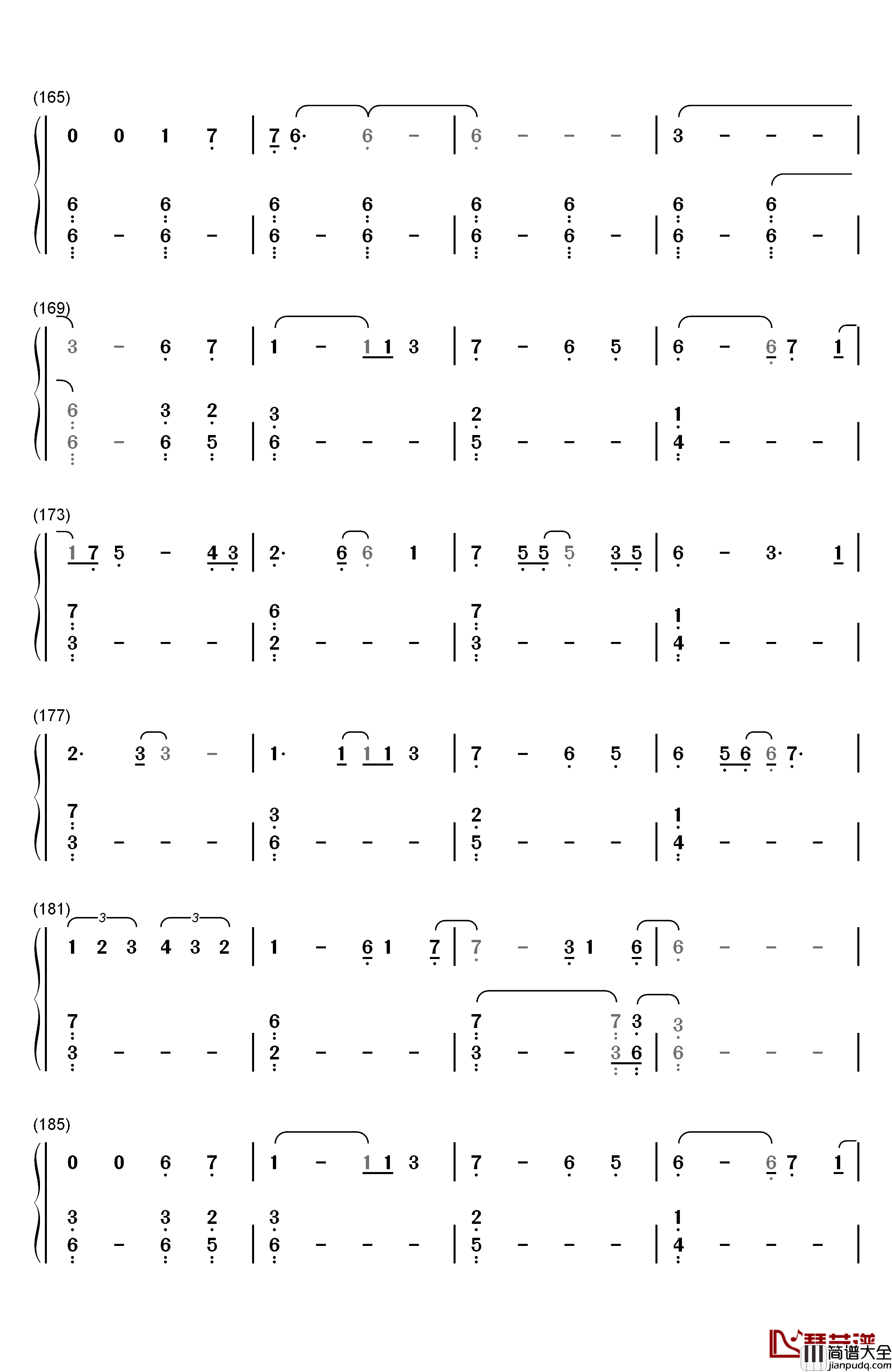嘆きのリフレイン钢琴简谱_数字双手_末廣優里