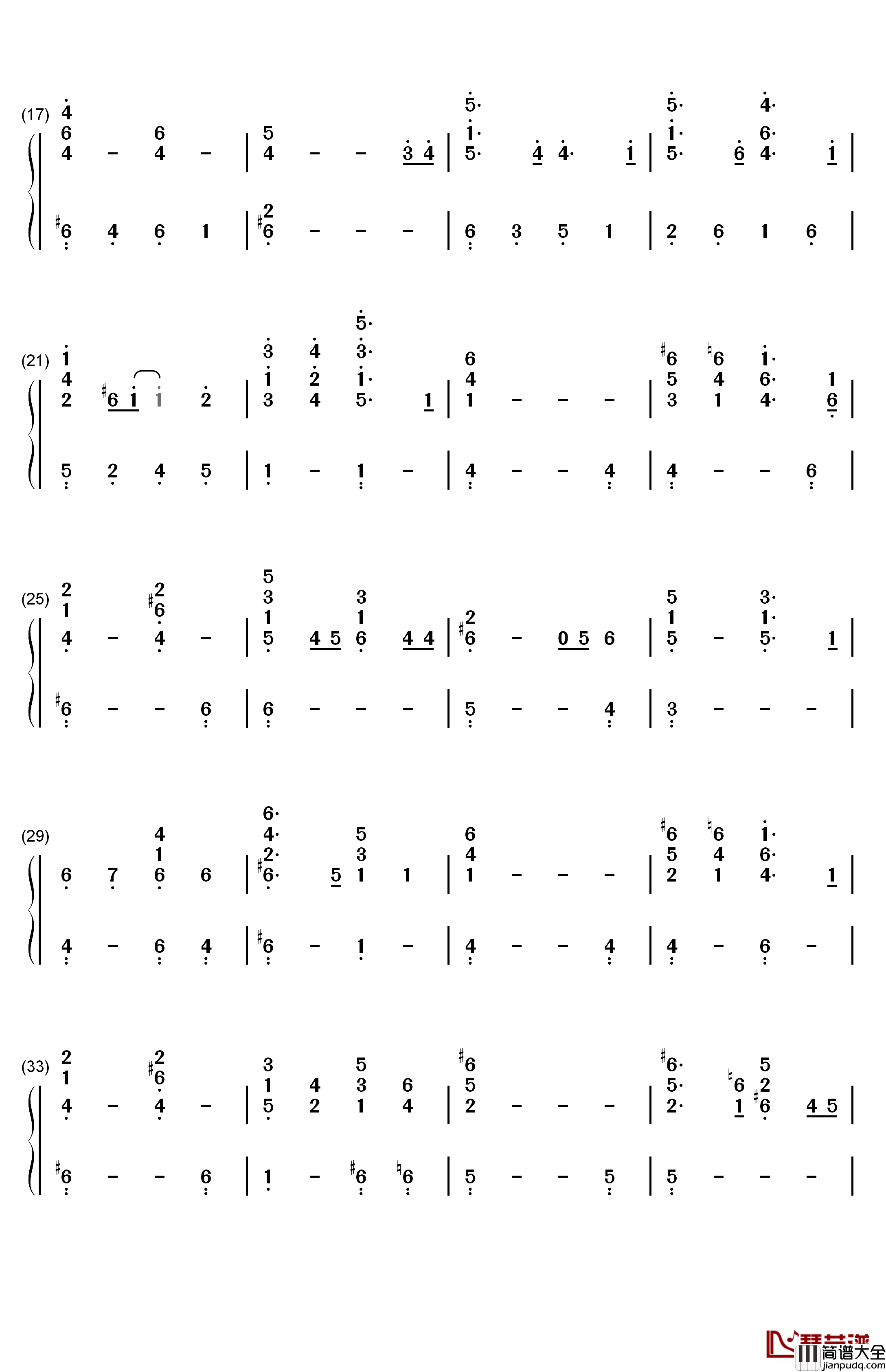 Love_Will_Find_A_Way钢琴简谱_数字双手_Liz_Callaway_Gene_Miller