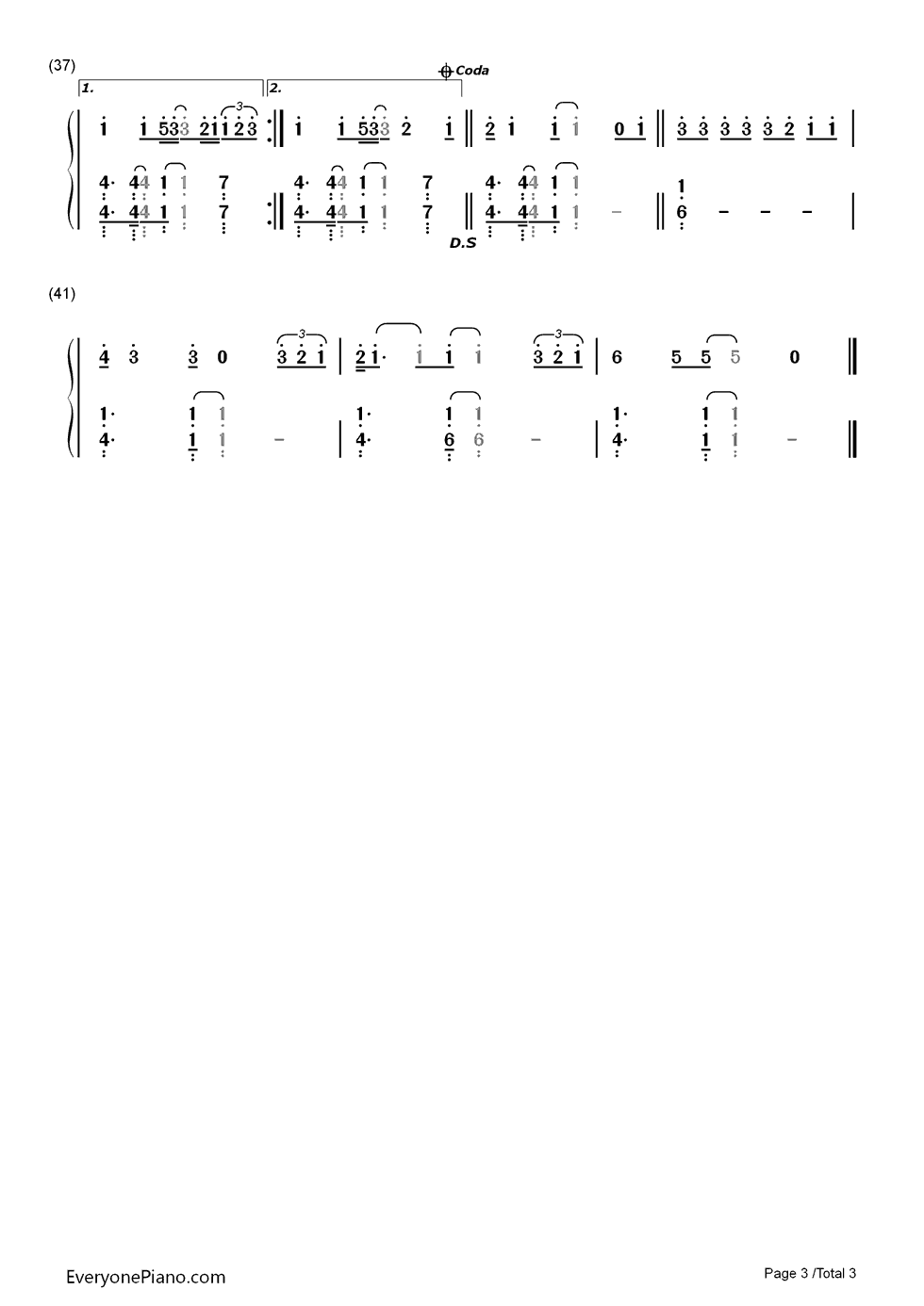 Eyes_Shut钢琴简谱_数字双手_Years_and_Years