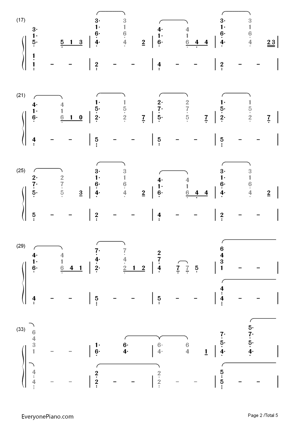 Up_with_the_Birds钢琴简谱_数字双手_Coldplay