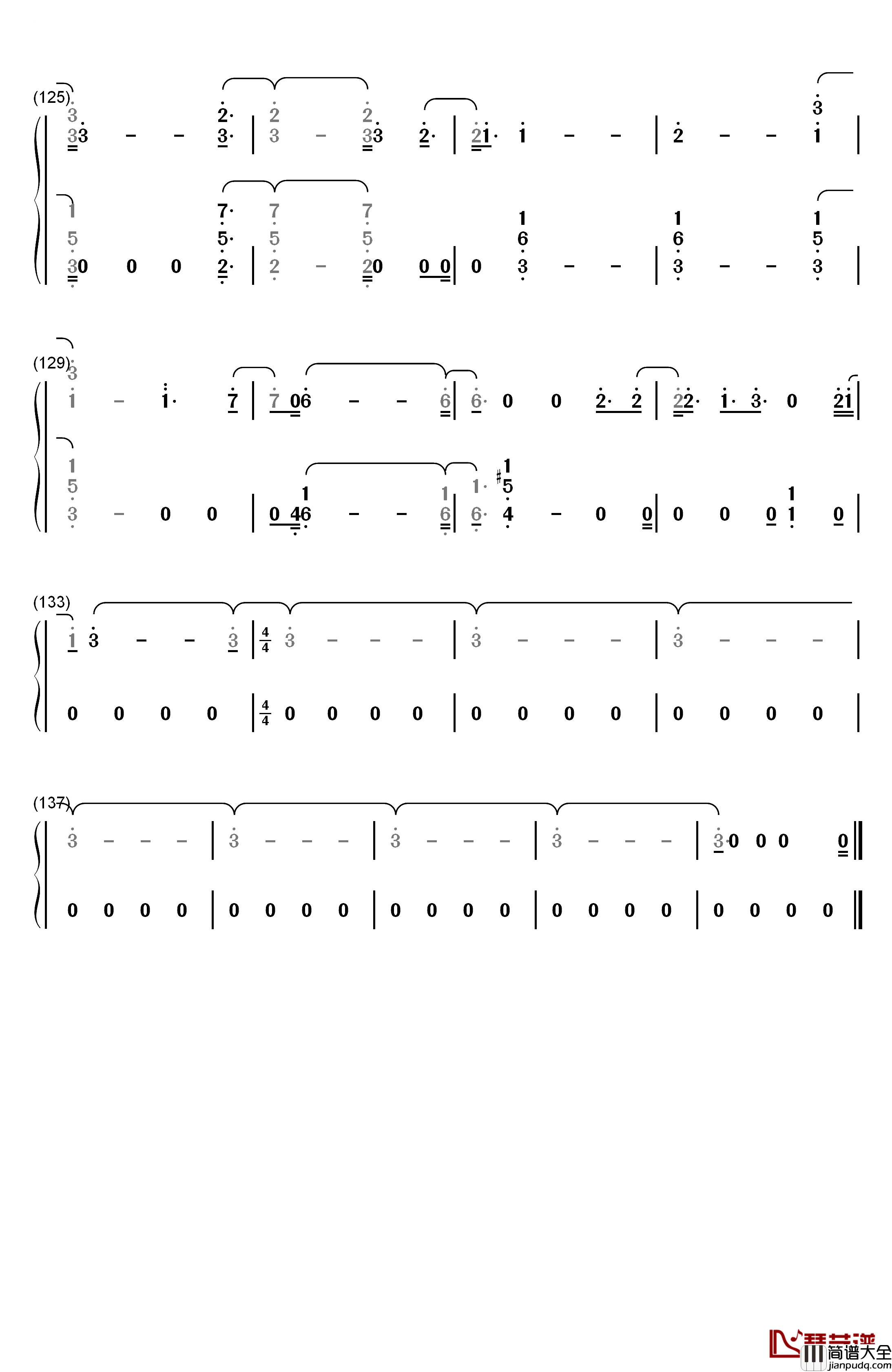 You_Are_The_Reason钢琴简谱_数字双手_Calum_Scott