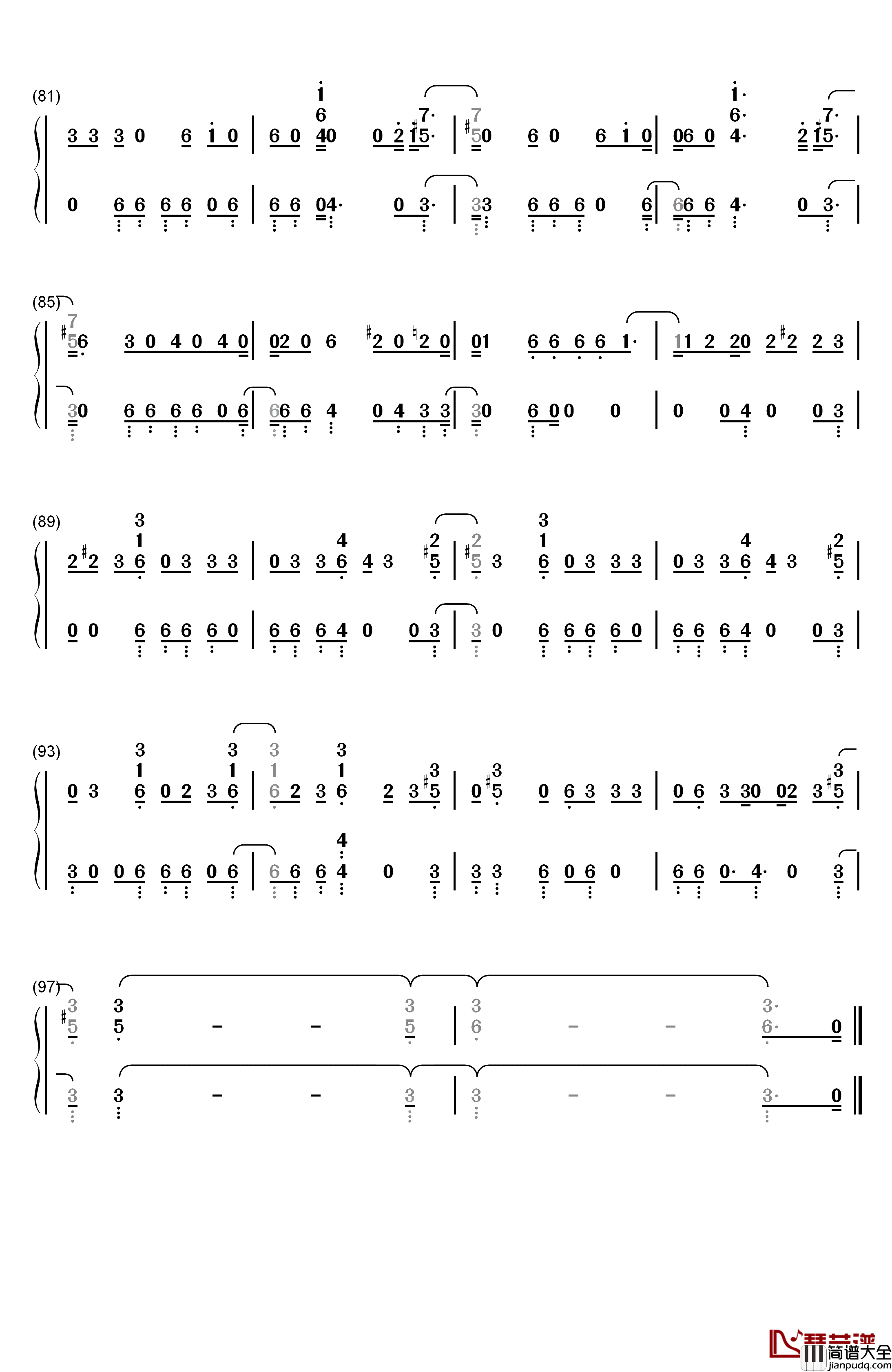Toy钢琴简谱_数字双手_Netta
