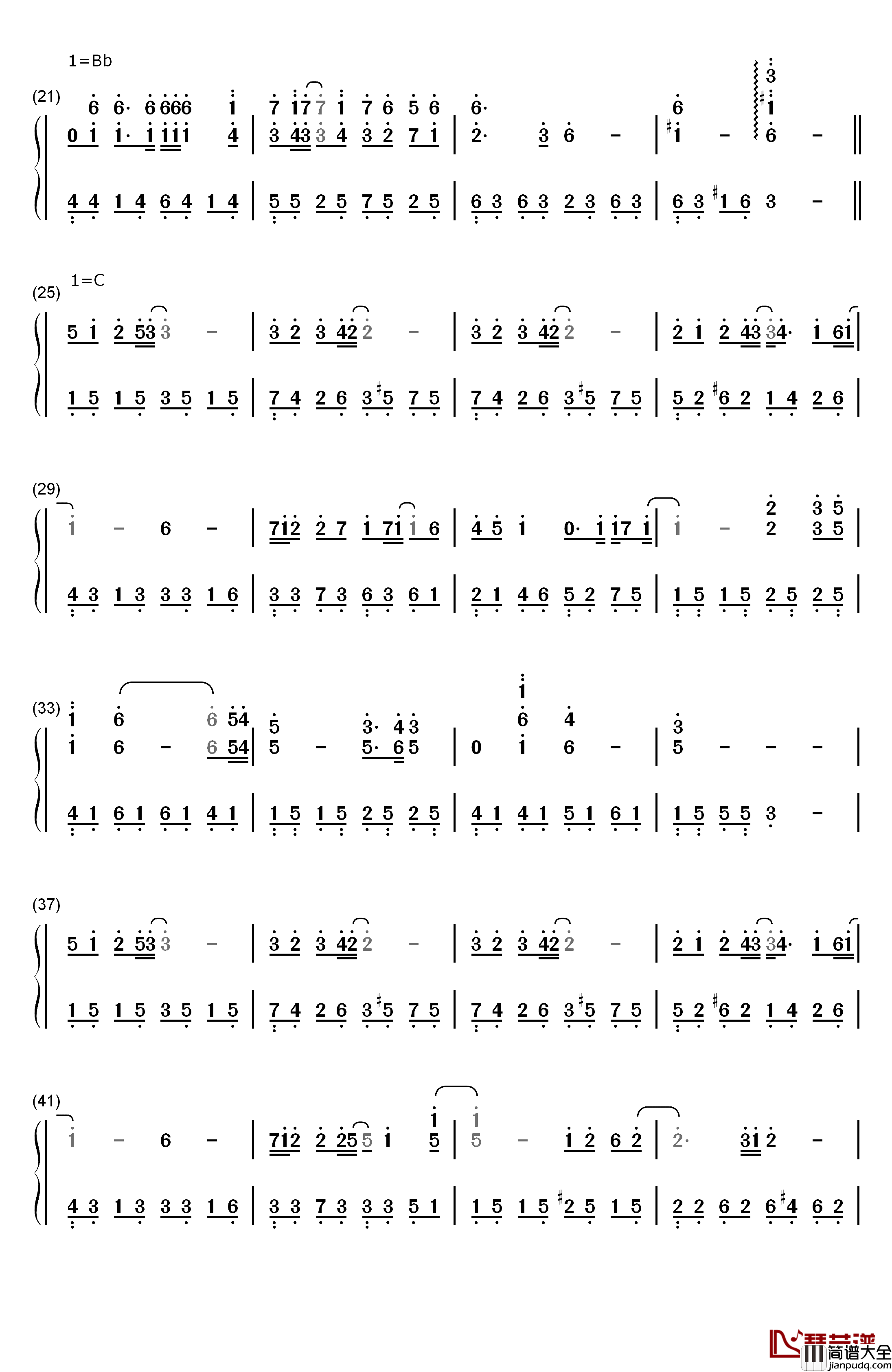 Forever_Friends钢琴简谱_数字双手_DAOKO