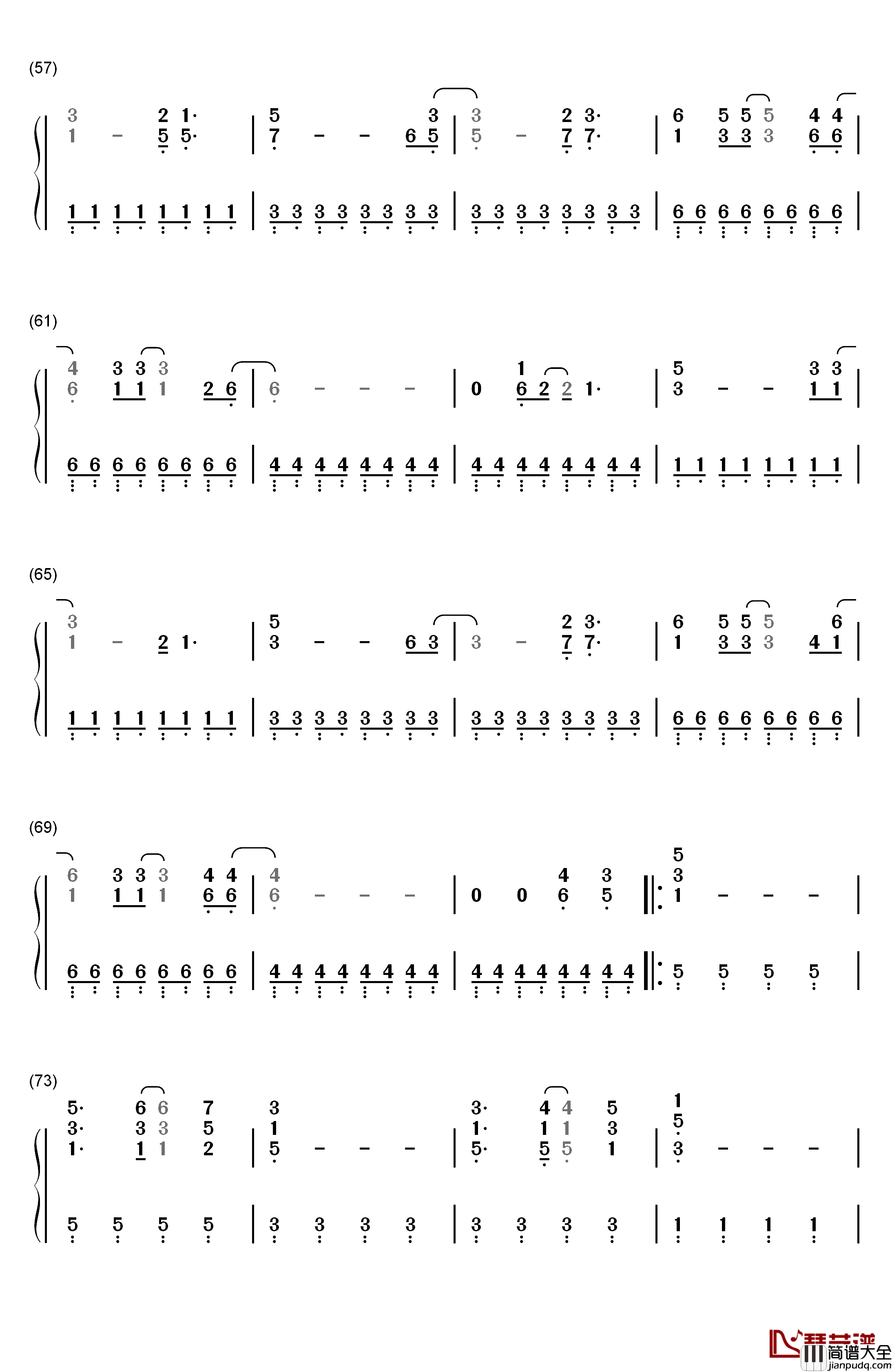 Animal钢琴简谱_数字双手_Kesha