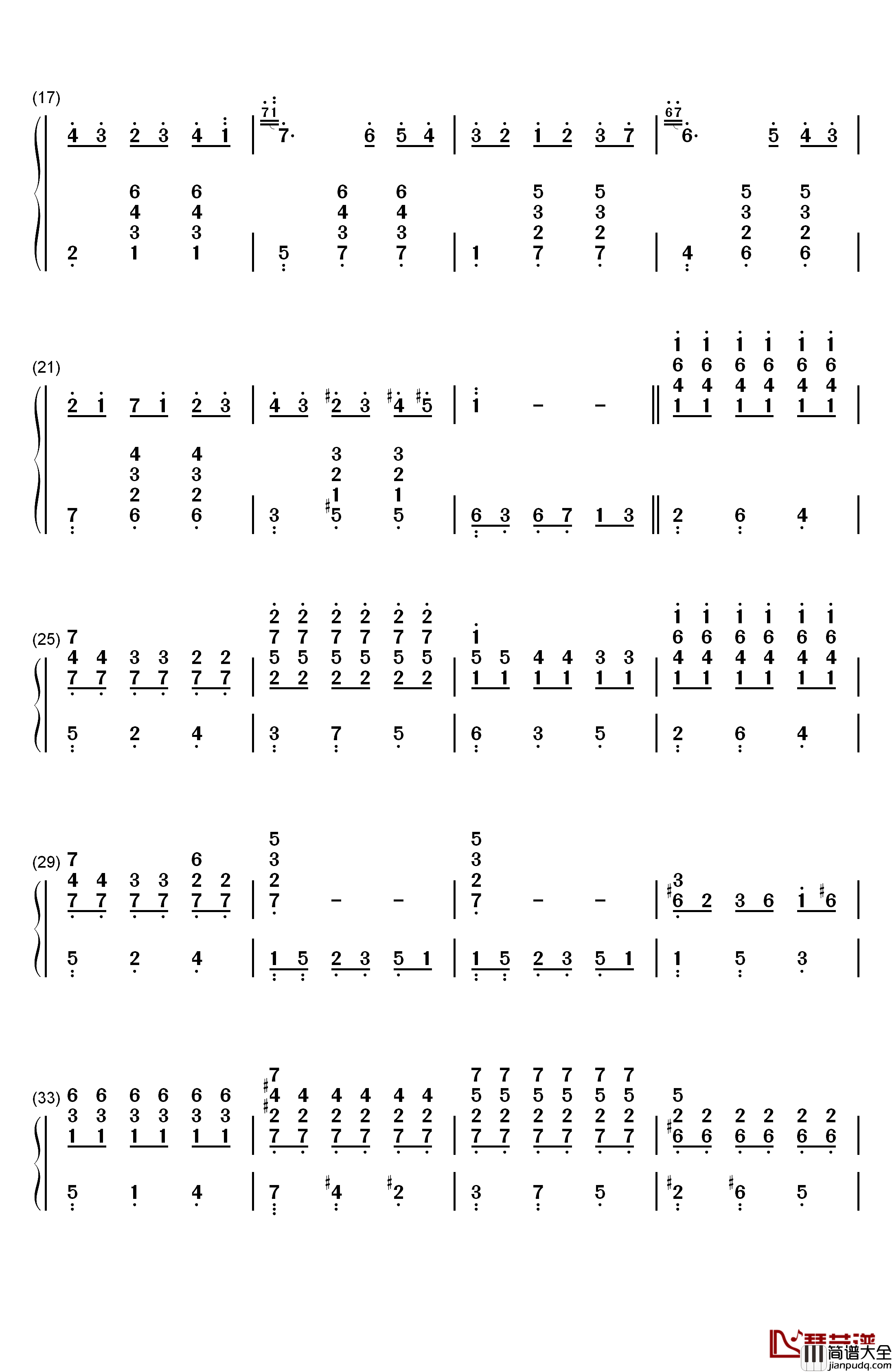 13_Jours_En_France钢琴简谱_数字双手_Francis_Lai