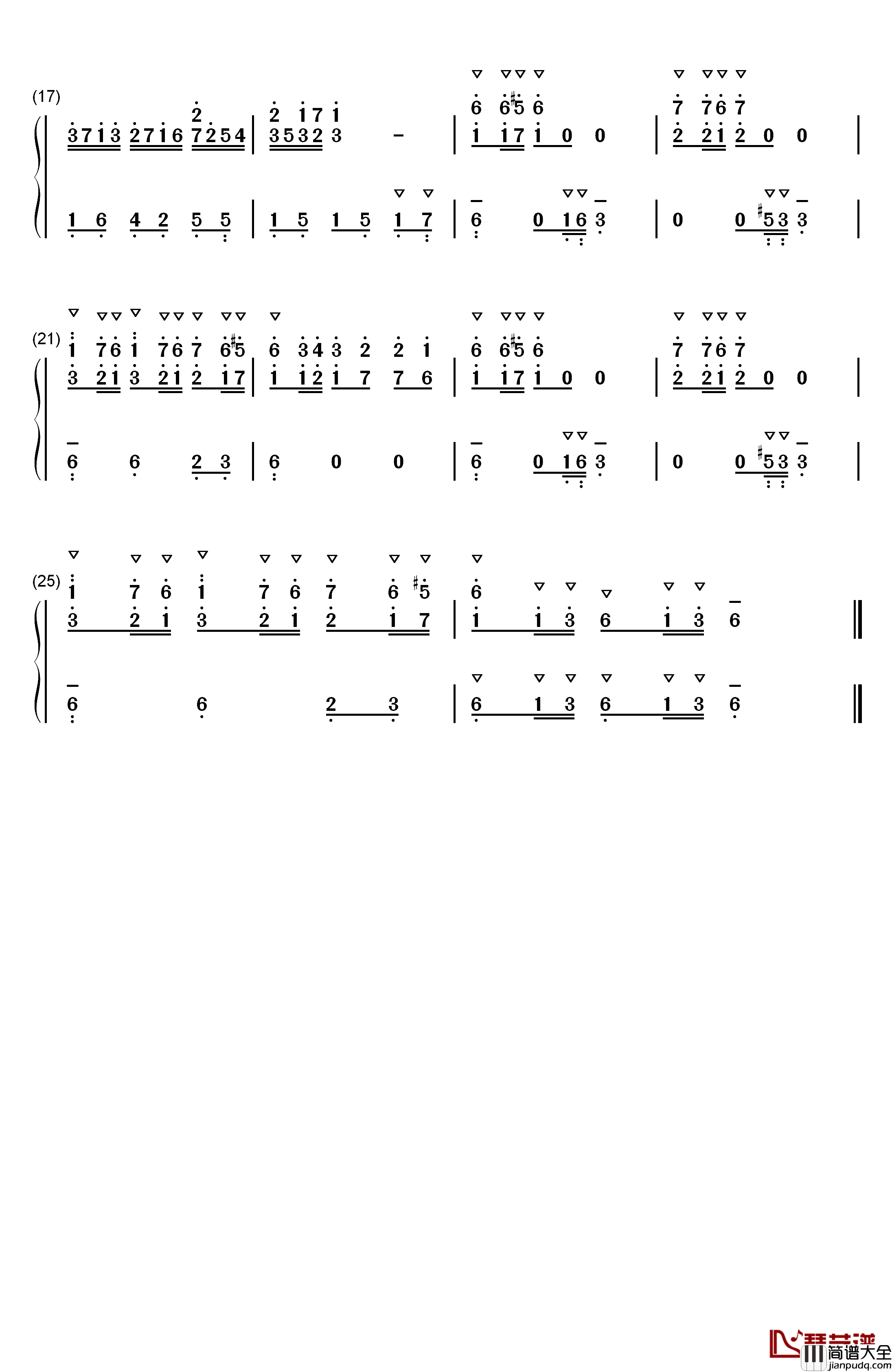 波罗涅兹舞曲_22钢琴简谱_数字双手_巴赫