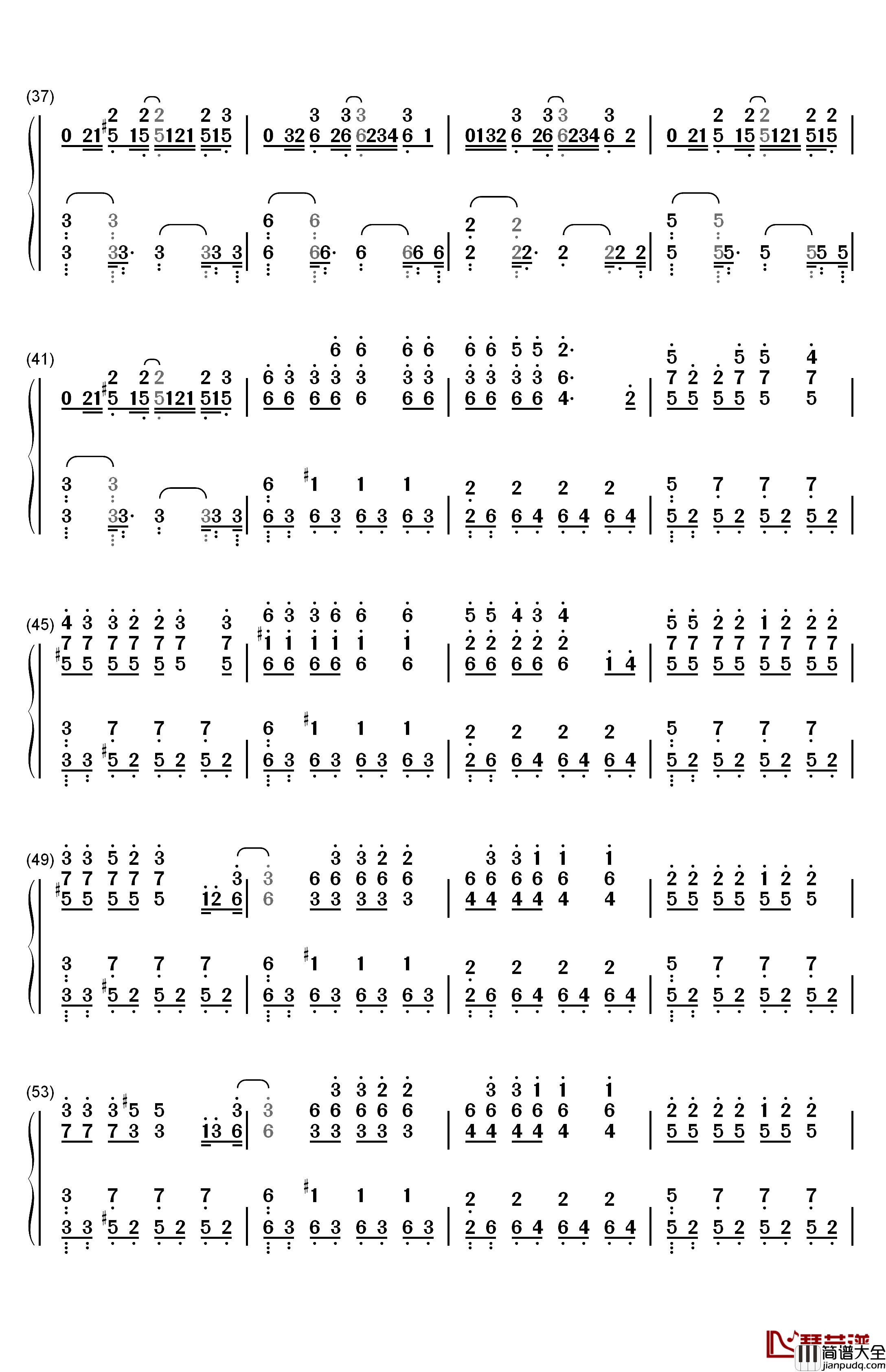 IM_OK钢琴简谱_数字双手_iKon