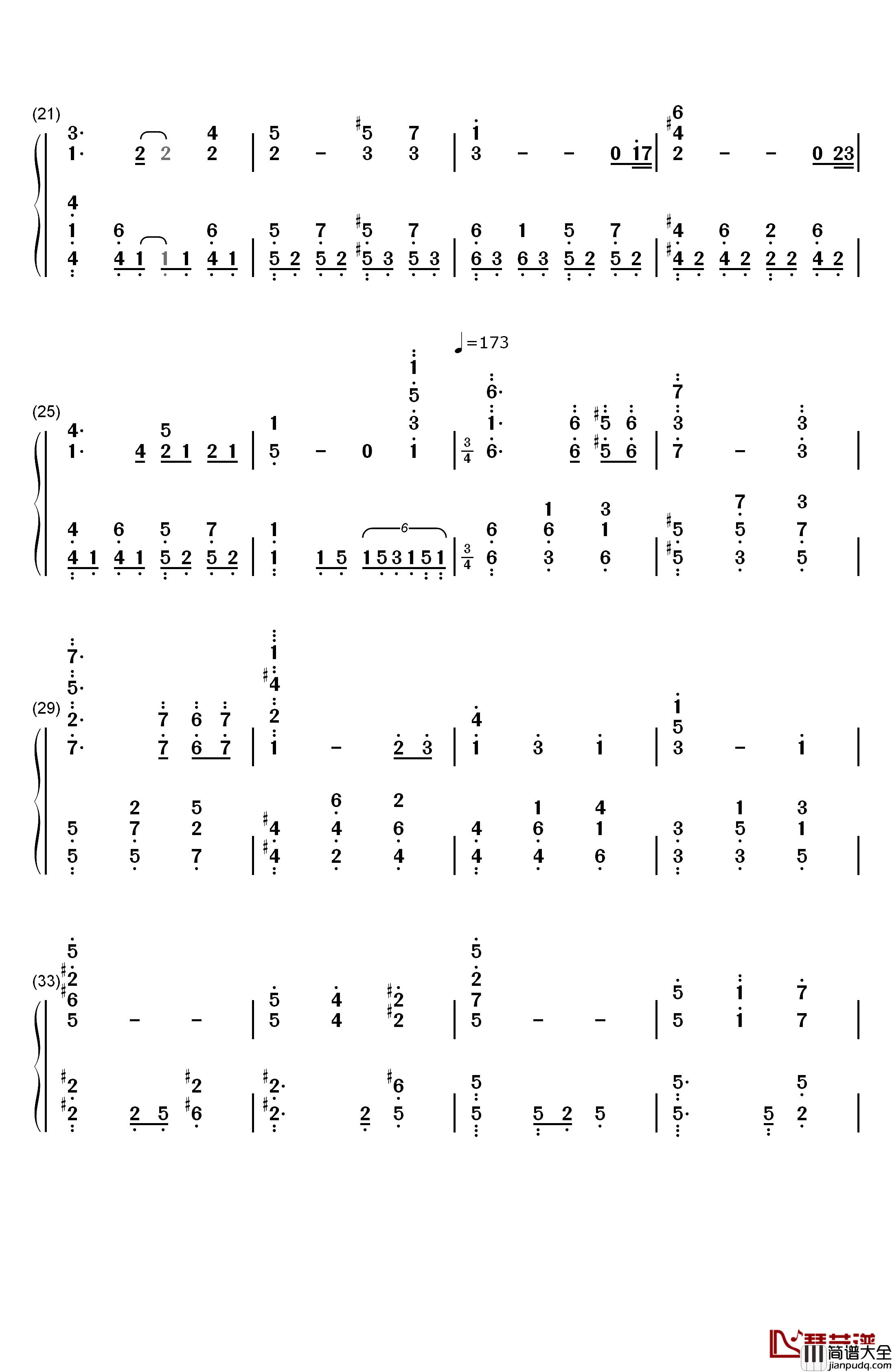 星のダイアローグ钢琴简谱_数字双手_Starlight九九组