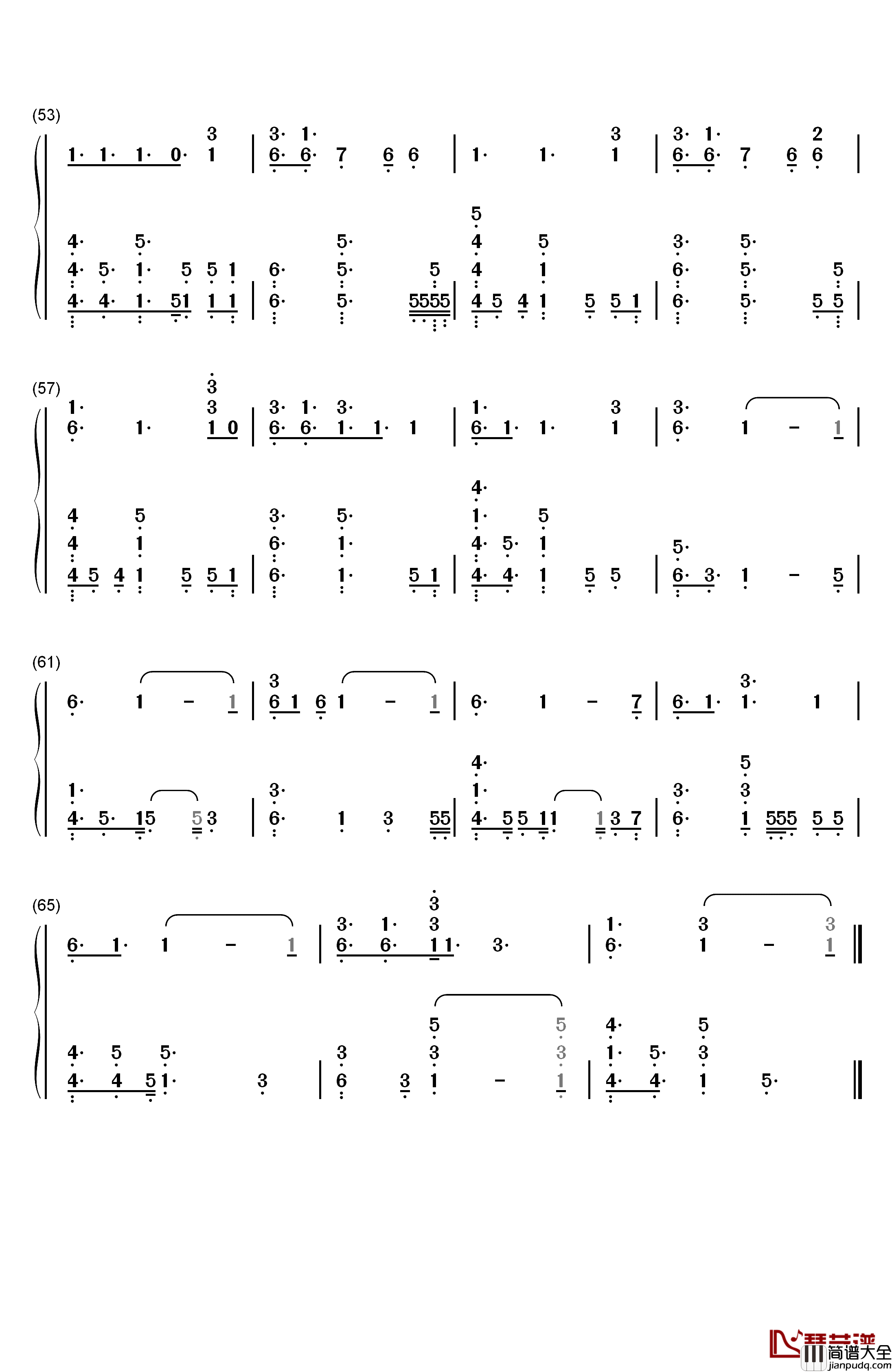 No_Place钢琴简谱_数字双手_Backstreet_Boys