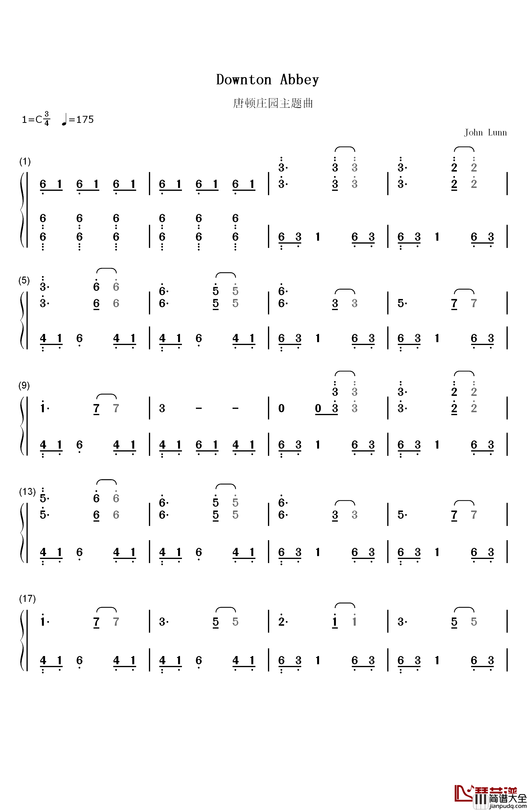 Did_I_Make_The_Most_of_Loving_You钢琴简谱_数字双手_John_Lunn
