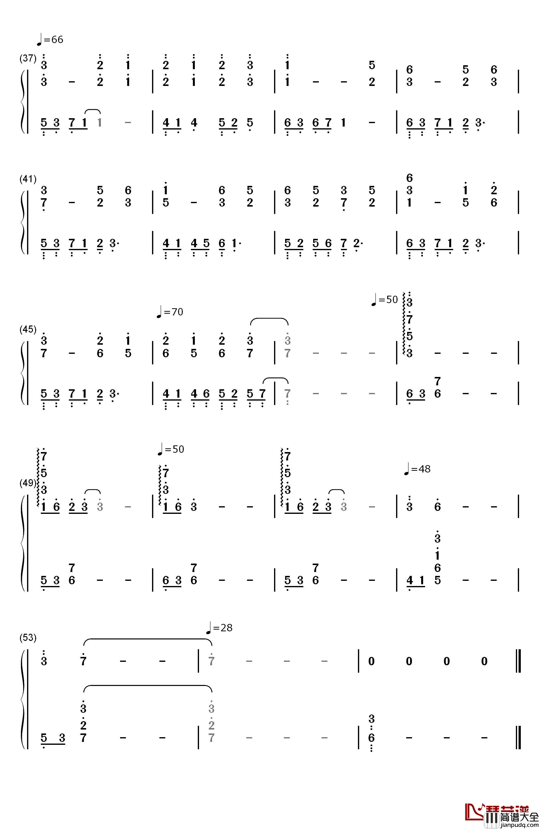 故宫的记忆钢琴简谱_数字双手_S.E.N.S.