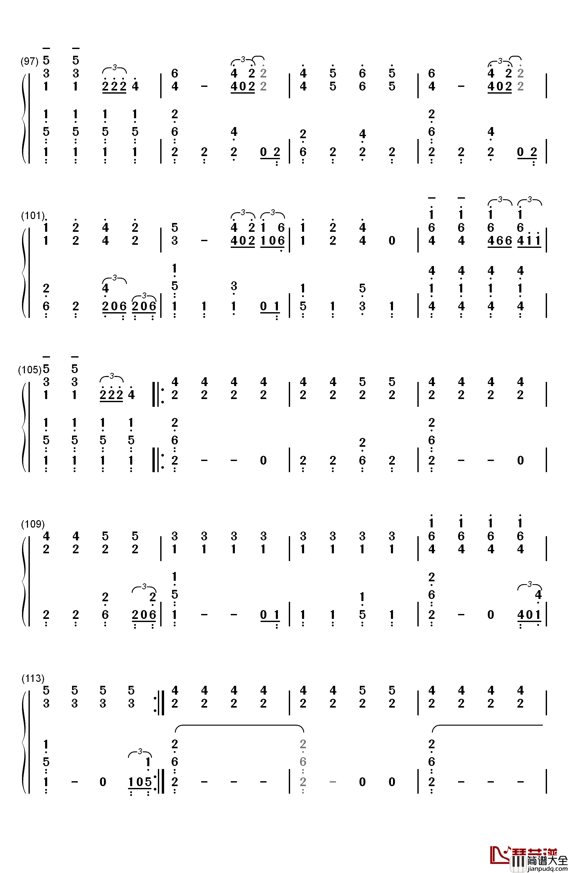 Sail钢琴简谱_数字双手_Awolnation