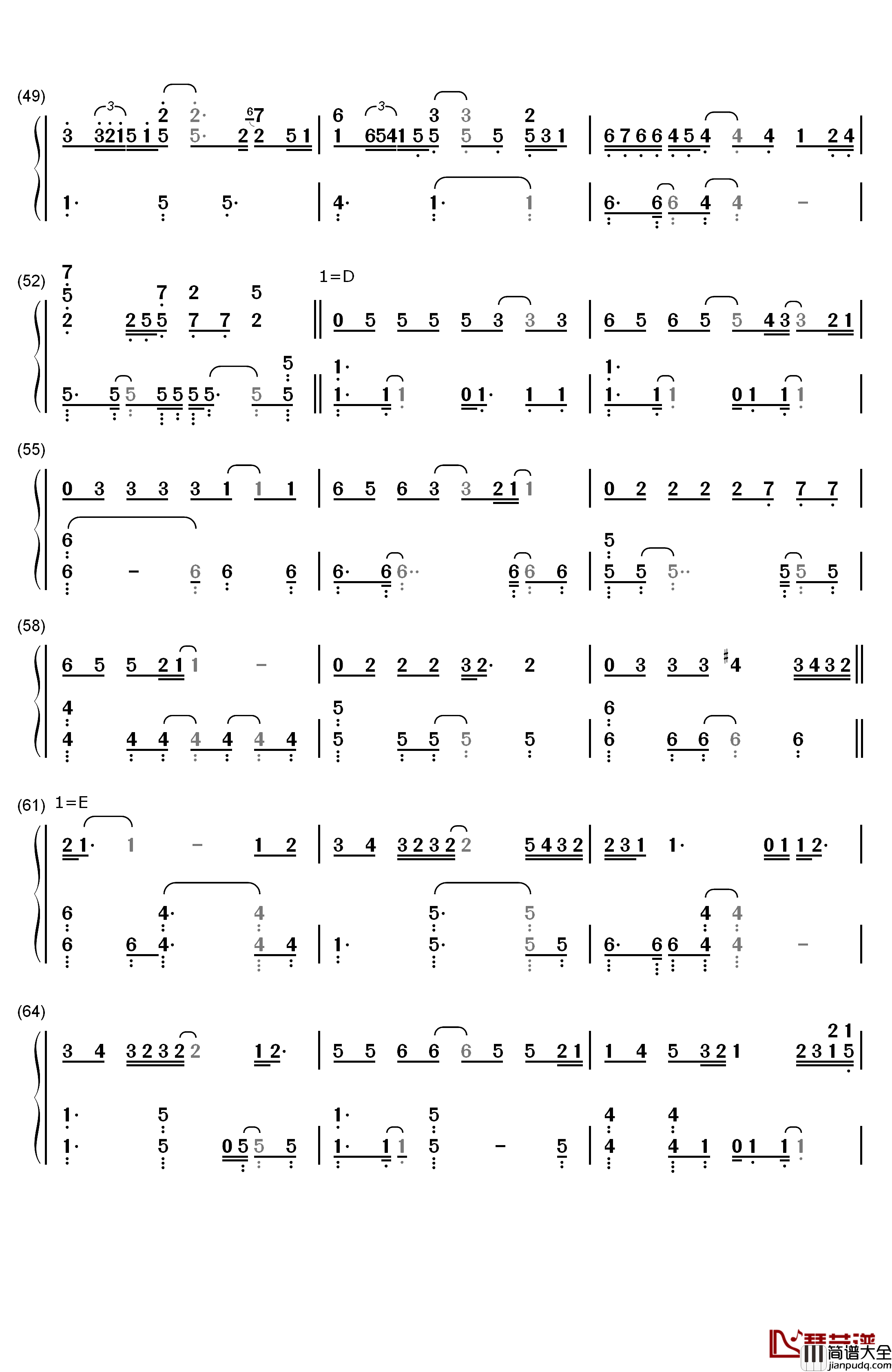 Listen_To_Your_Heart(倾听你的心声)钢琴简谱_数字双手_Roxette