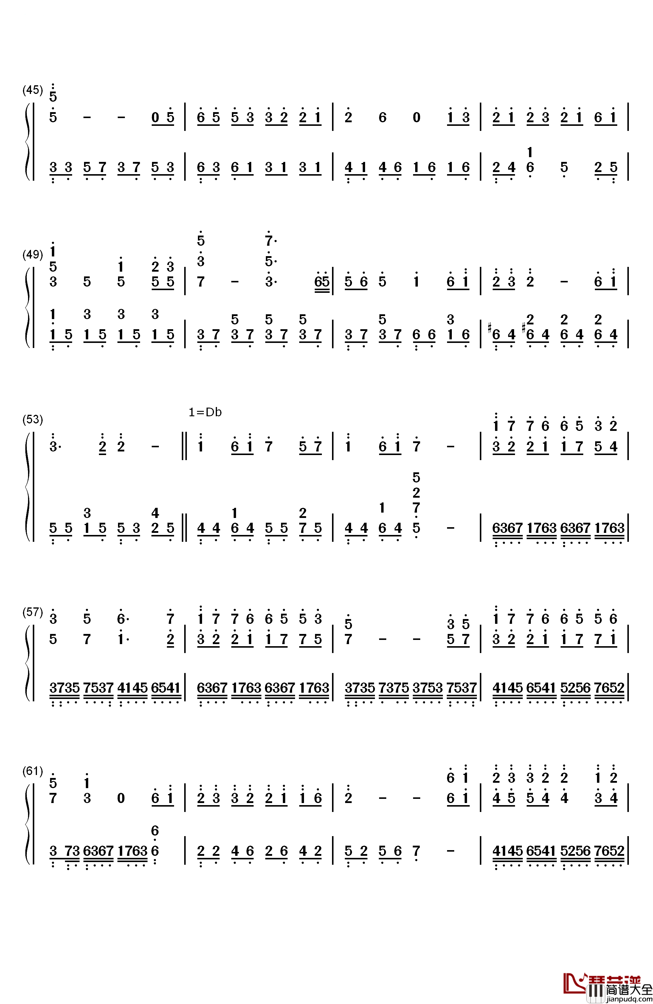 Colors_of_the_Wind钢琴简谱_数字双手_Vanessa_Williams _凡妮莎·威廉斯