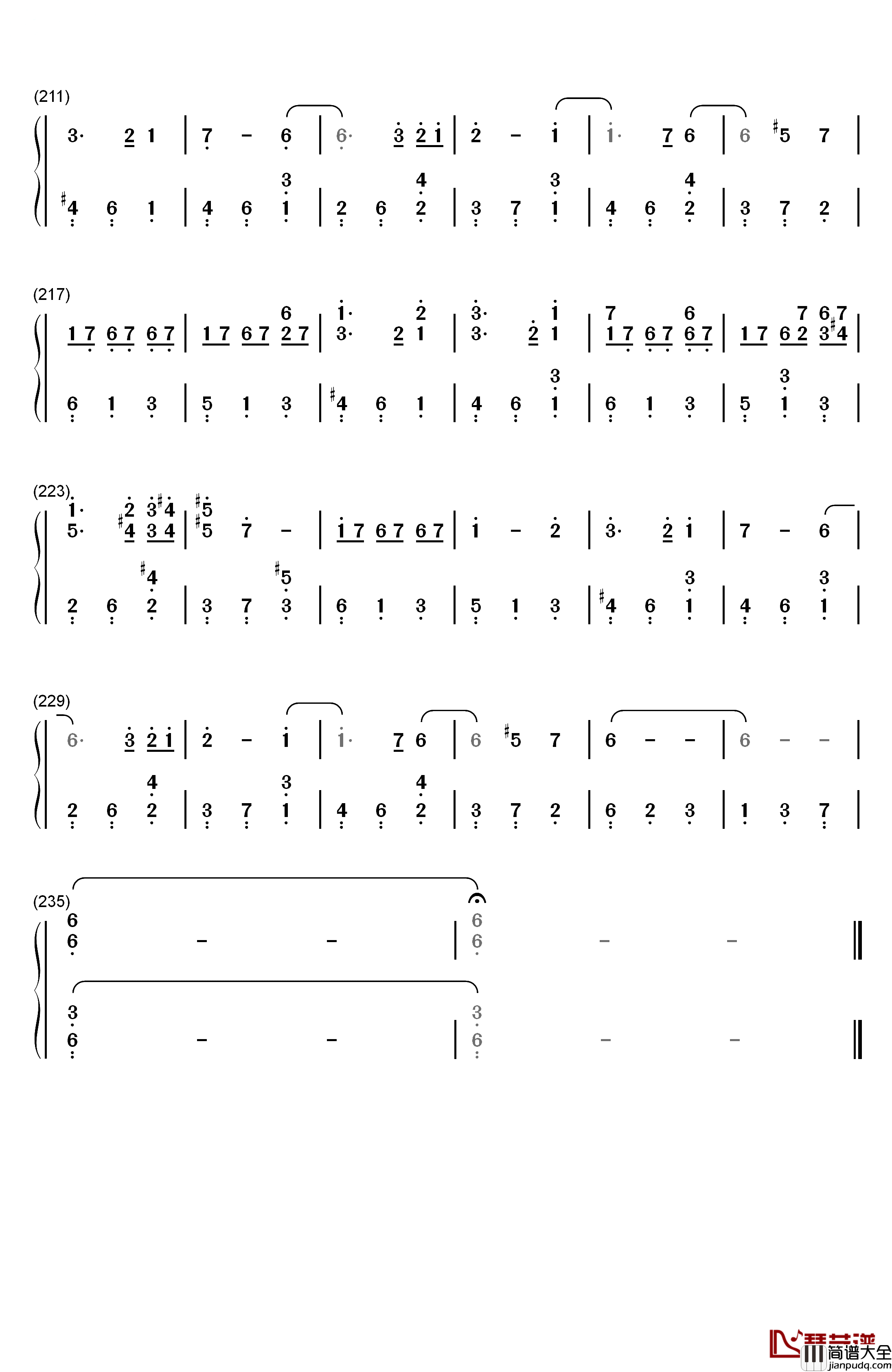 Granado_Espada钢琴简谱_数字双手_IMC_Games