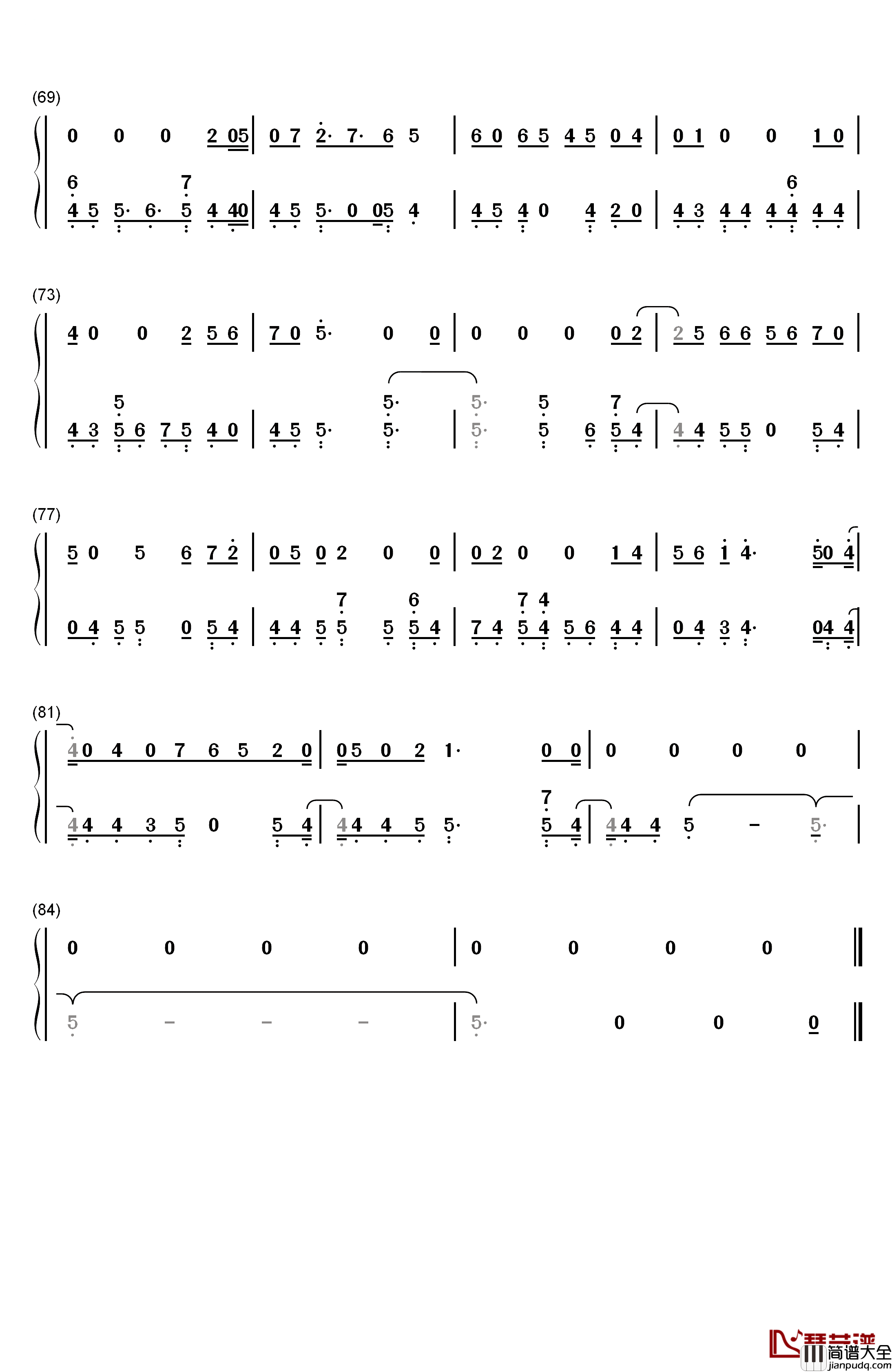 Nervous钢琴简谱_数字双手_Shawn_Mendes