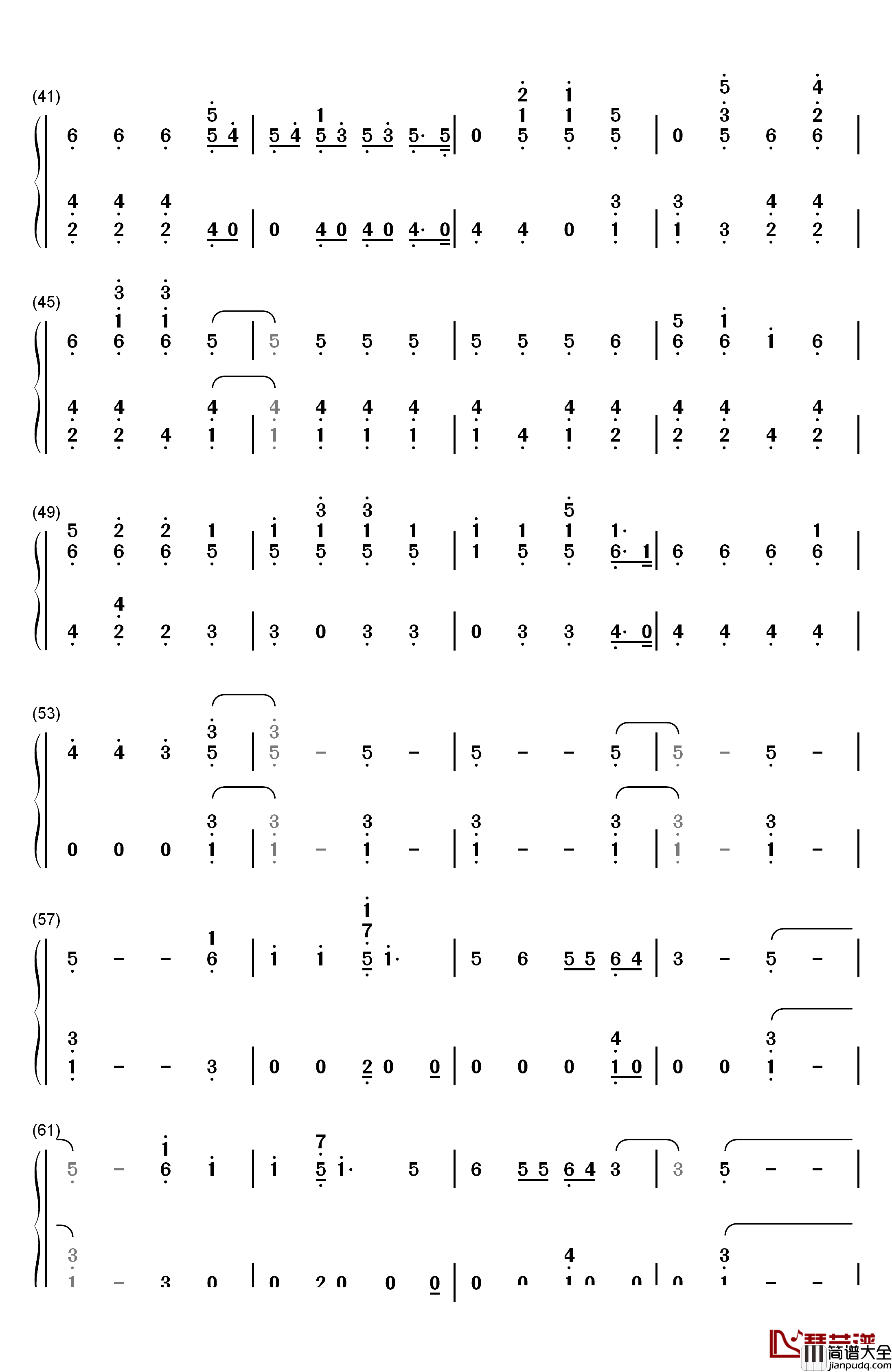 Stand钢琴简谱_数字双手_George_S._Clinton