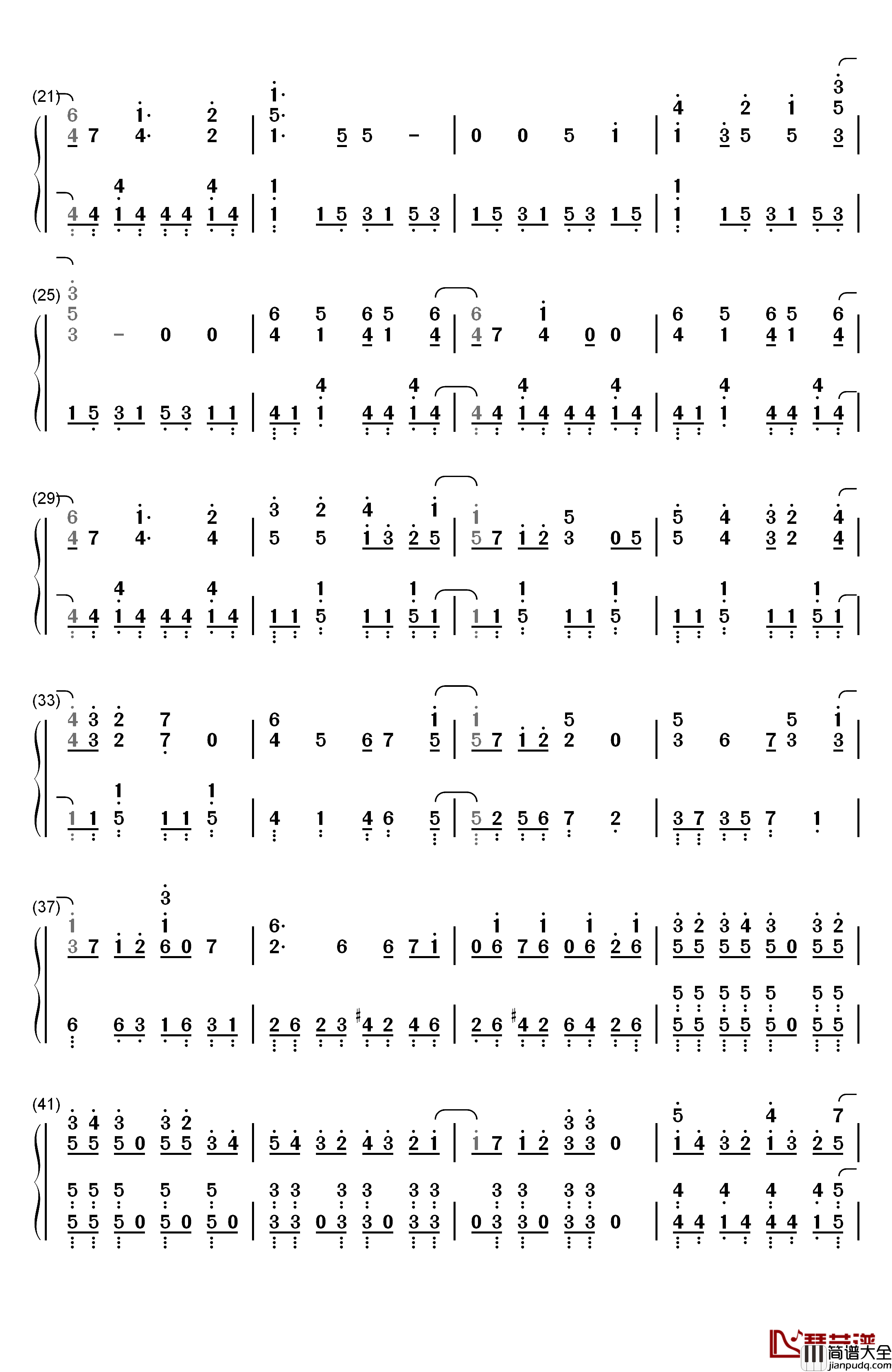 Love_with_You钢琴简谱_数字双手_fripSide