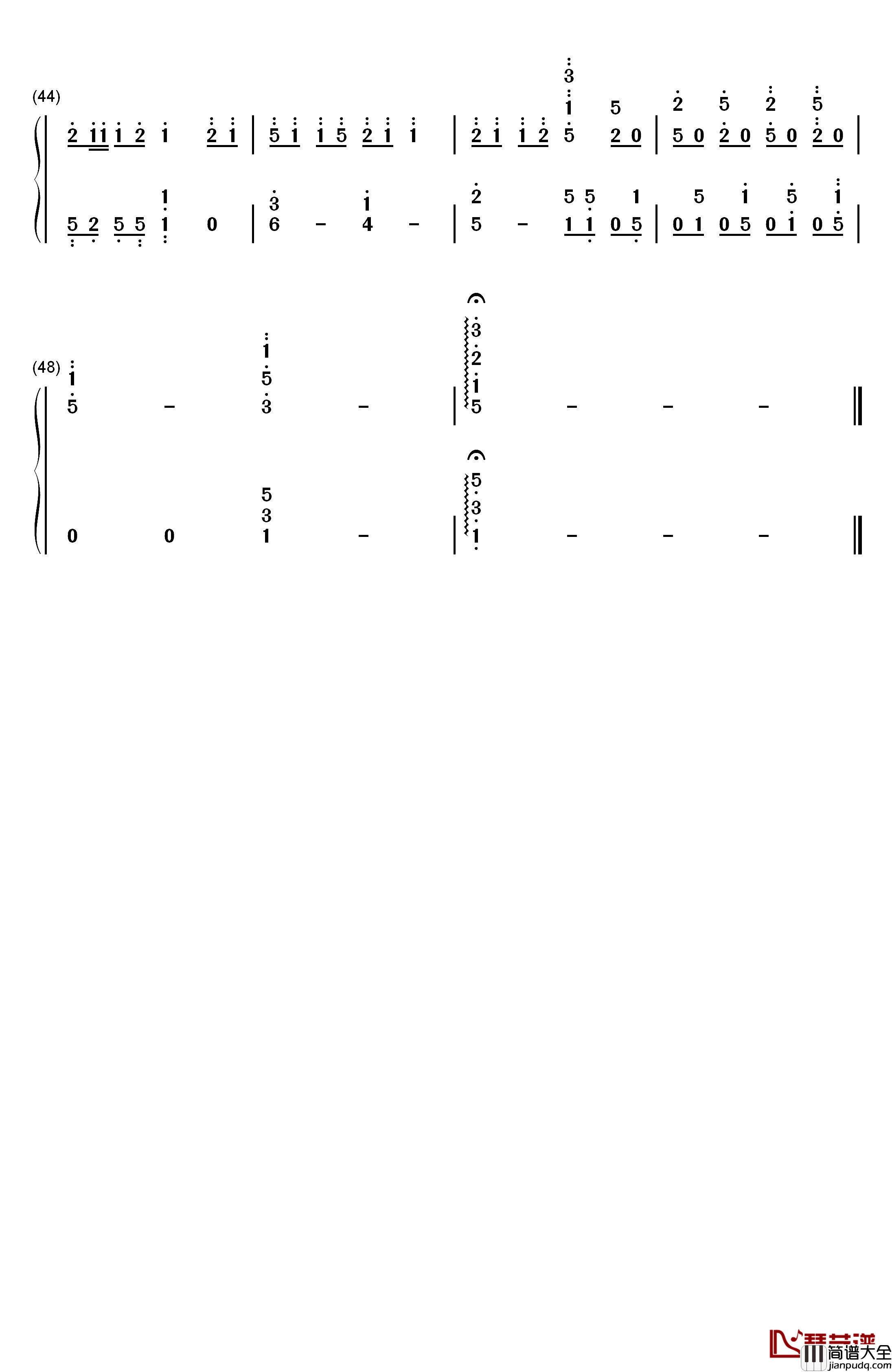 勾指起誓钢琴简谱_数字双手_洛天依
