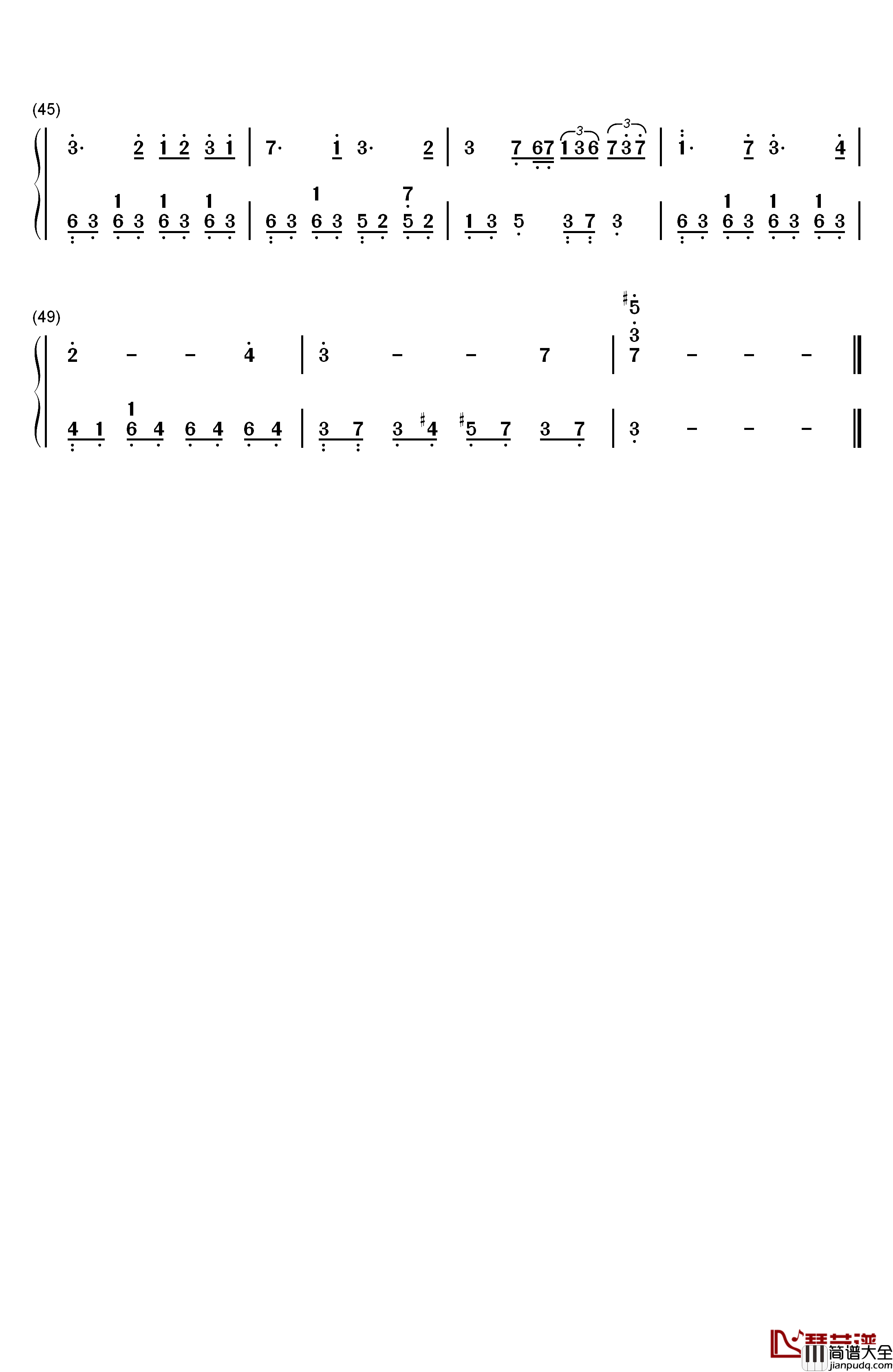Price_Tag钢琴简谱_数字双手_吴莫愁