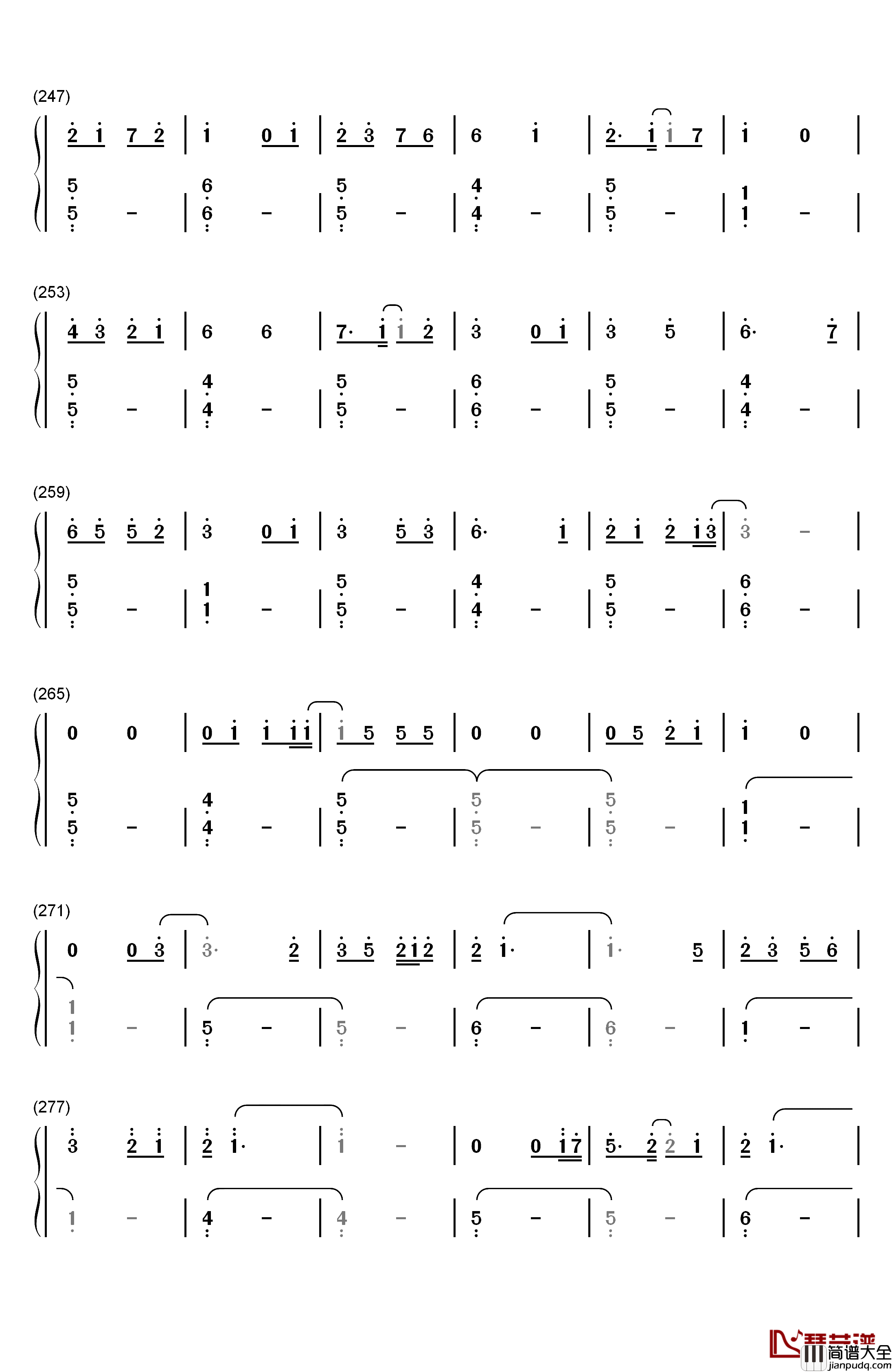 Bedtime_Story钢琴简谱_数字双手_西野加奈