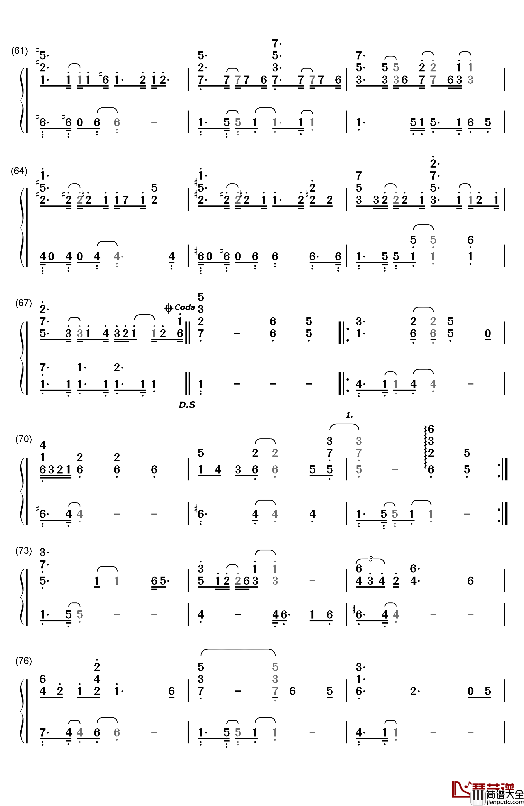 Ordinary_People钢琴简谱_数字双手_John_Legend