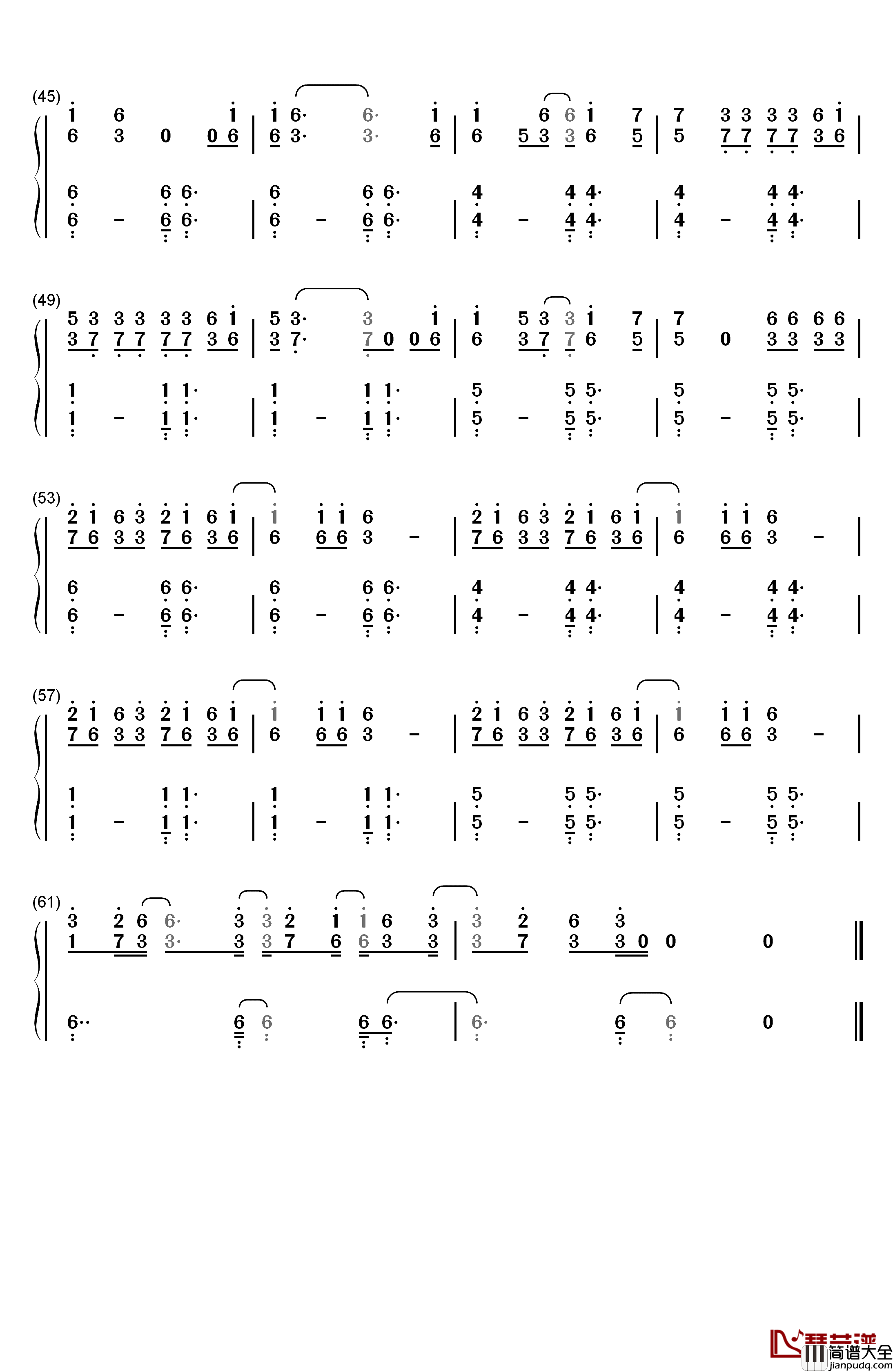 Immortals钢琴简谱_数字双手_Fall_Out_Boy