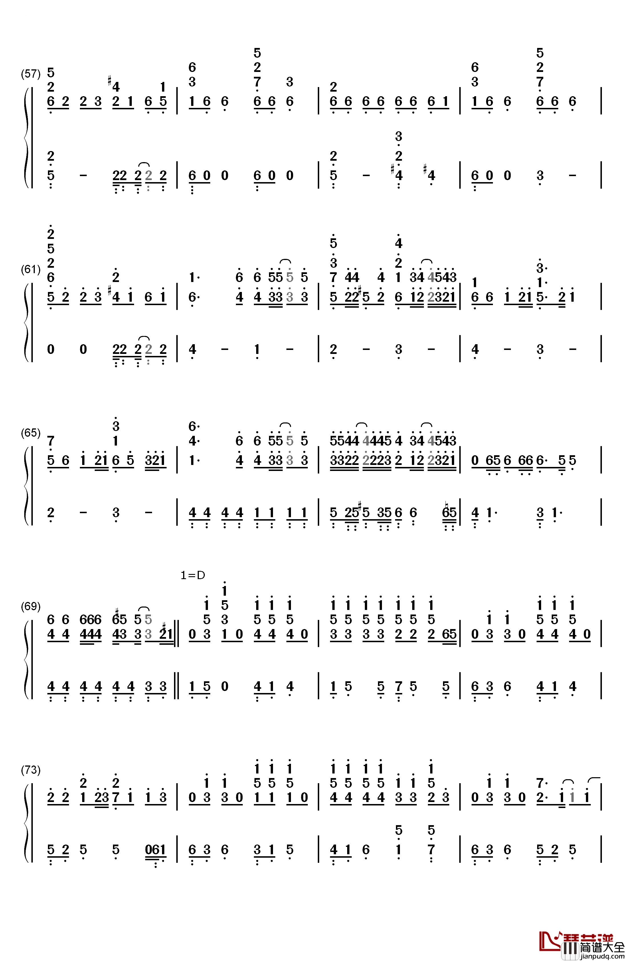 Always钢琴简谱_数字双手_仓木麻衣