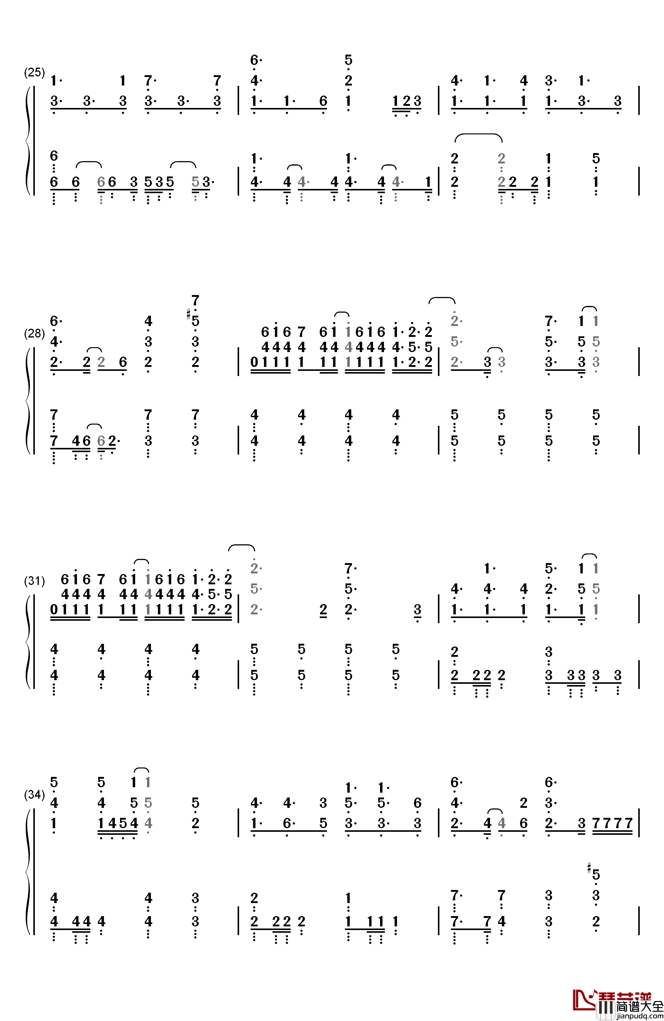 幻听钢琴简谱_数字双手_张在寅