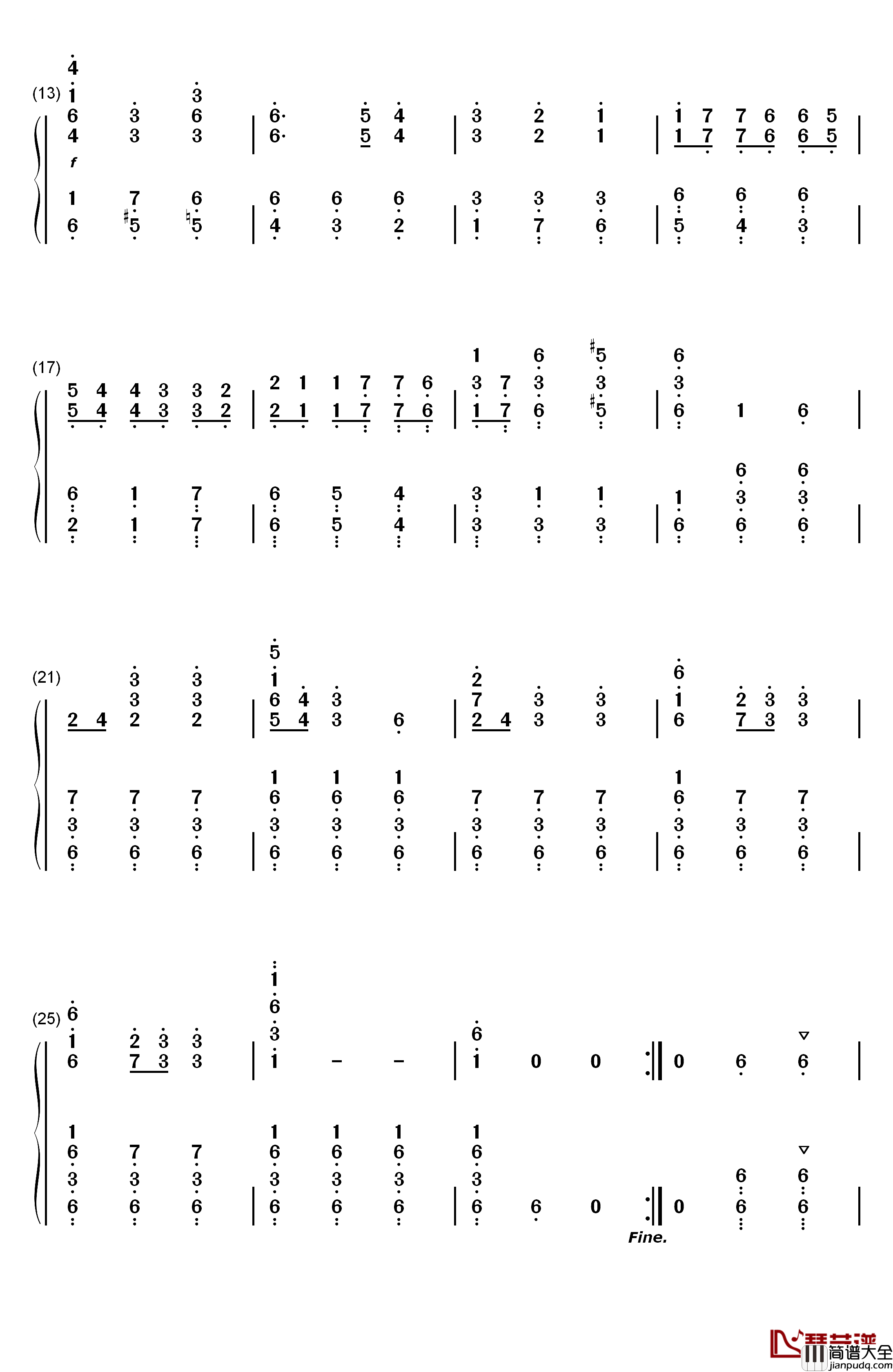 f小调交响曲第三乐章谐谑曲钢琴简谱_数字双手_安东·布鲁克纳