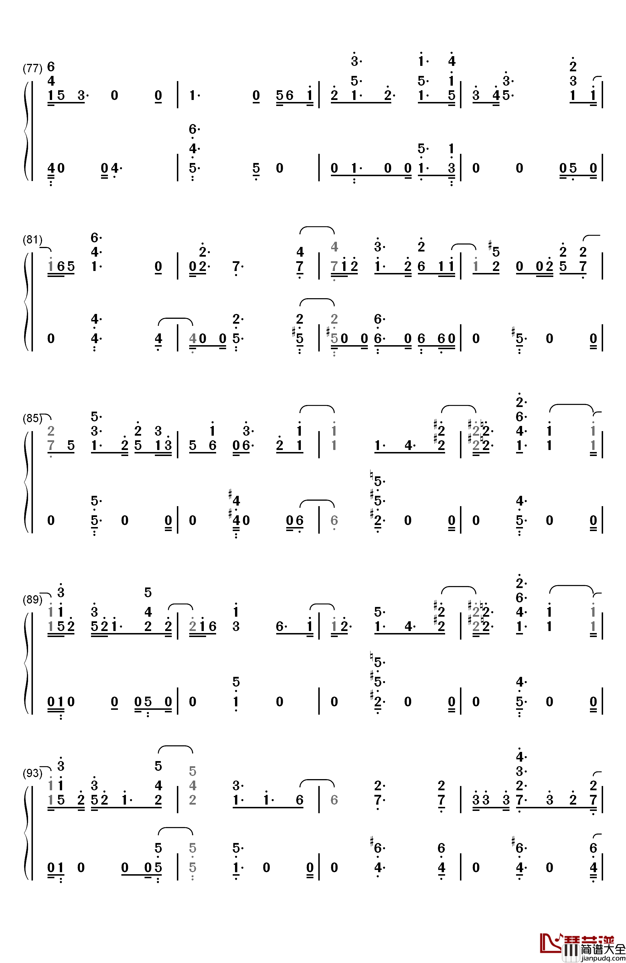 If_You_Leave_Me_Now钢琴简谱_数字双手_Charlie_Puth