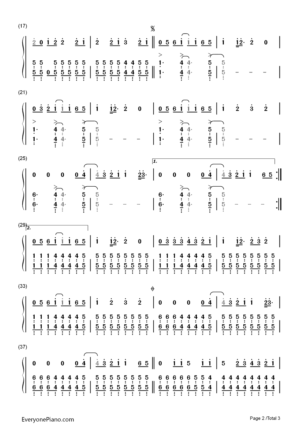 Where_Do_Broken_Hearts_Go钢琴简谱_数字双手_One_Direction