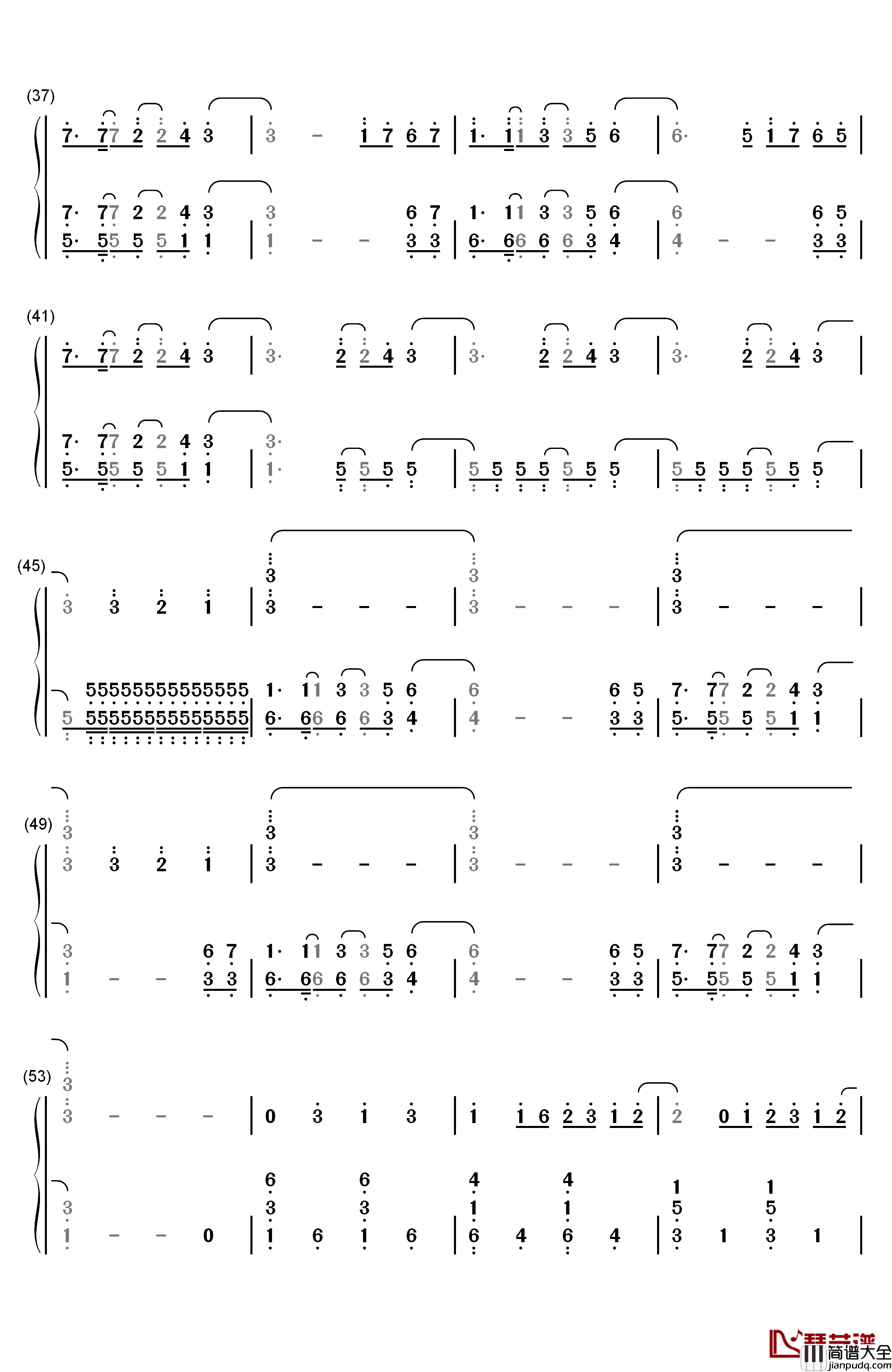Neon_Lights钢琴简谱_数字双手_Demi_Lovato