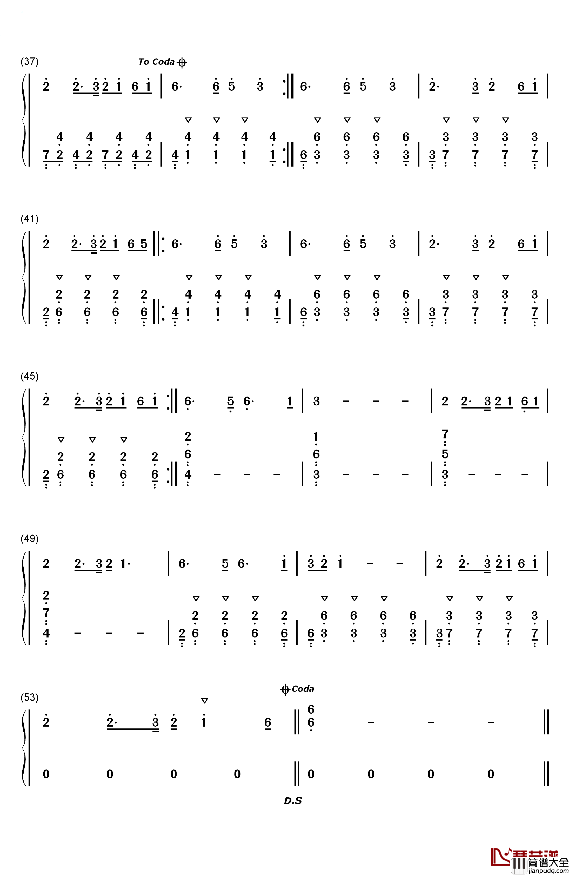 Sofia钢琴简谱_数字双手_Alvaro_Soler