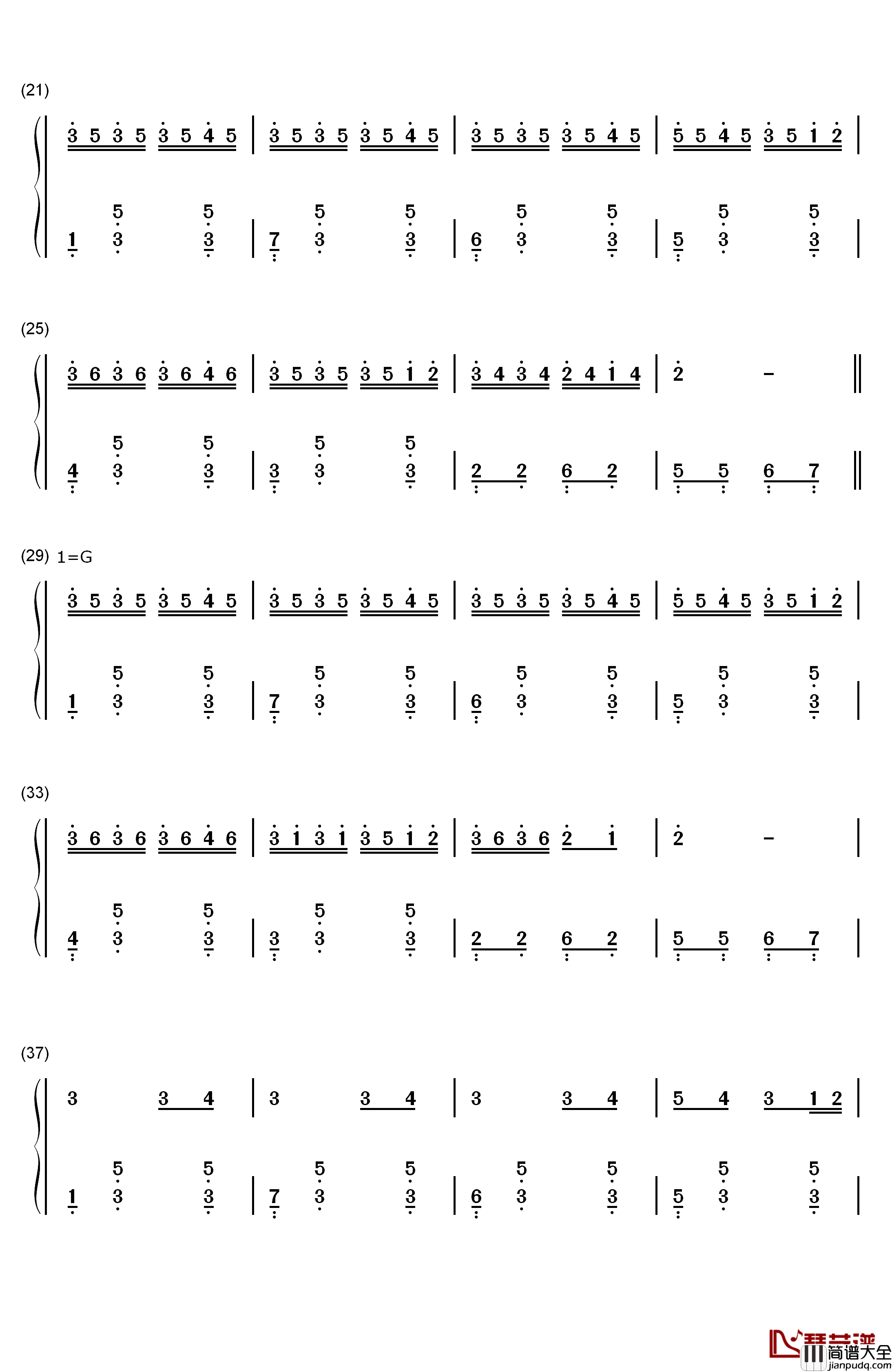 早操钢琴简谱_数字双手_周杰伦