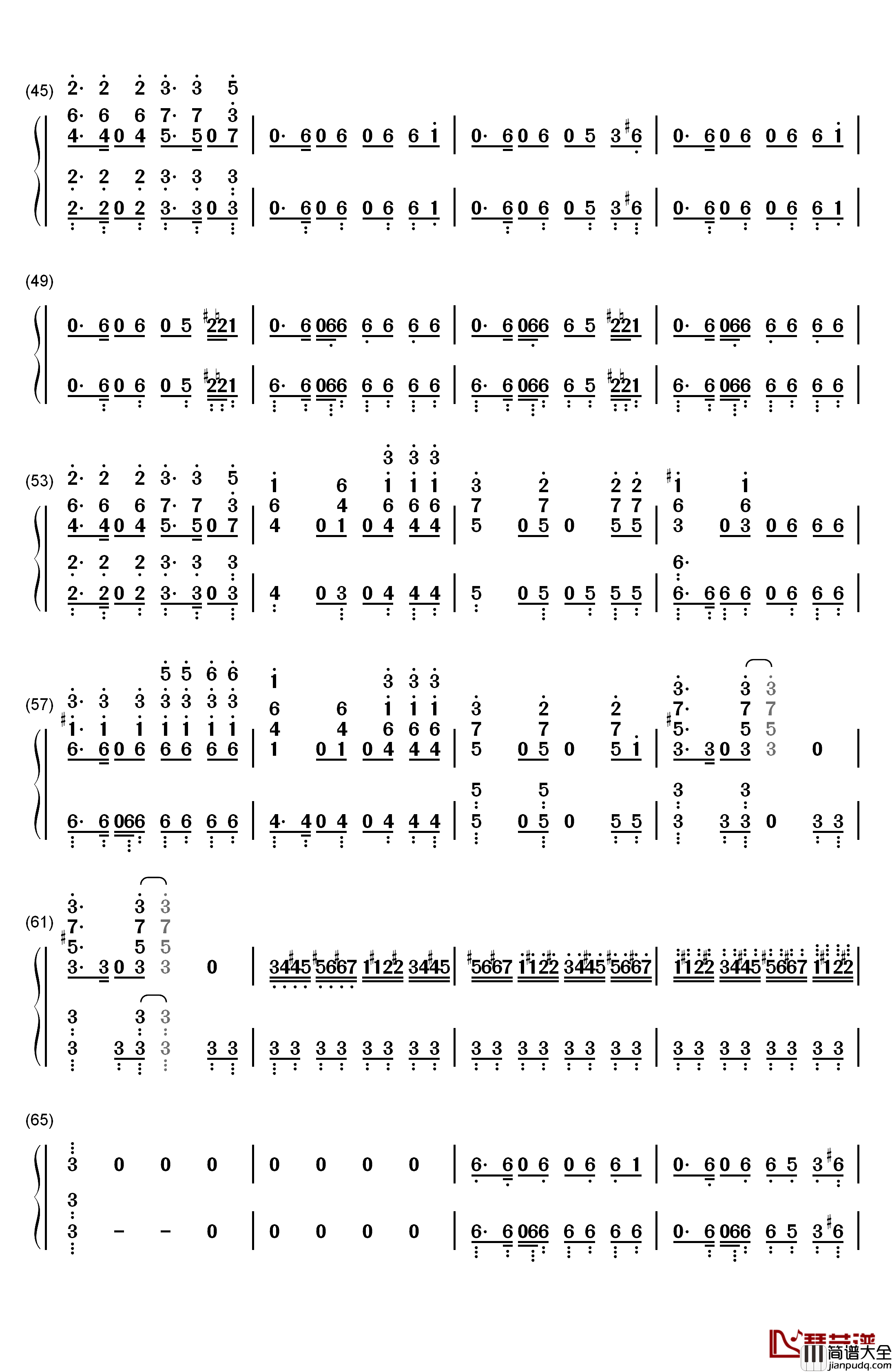 神曲钢琴简谱_数字双手_朴载相__PSY